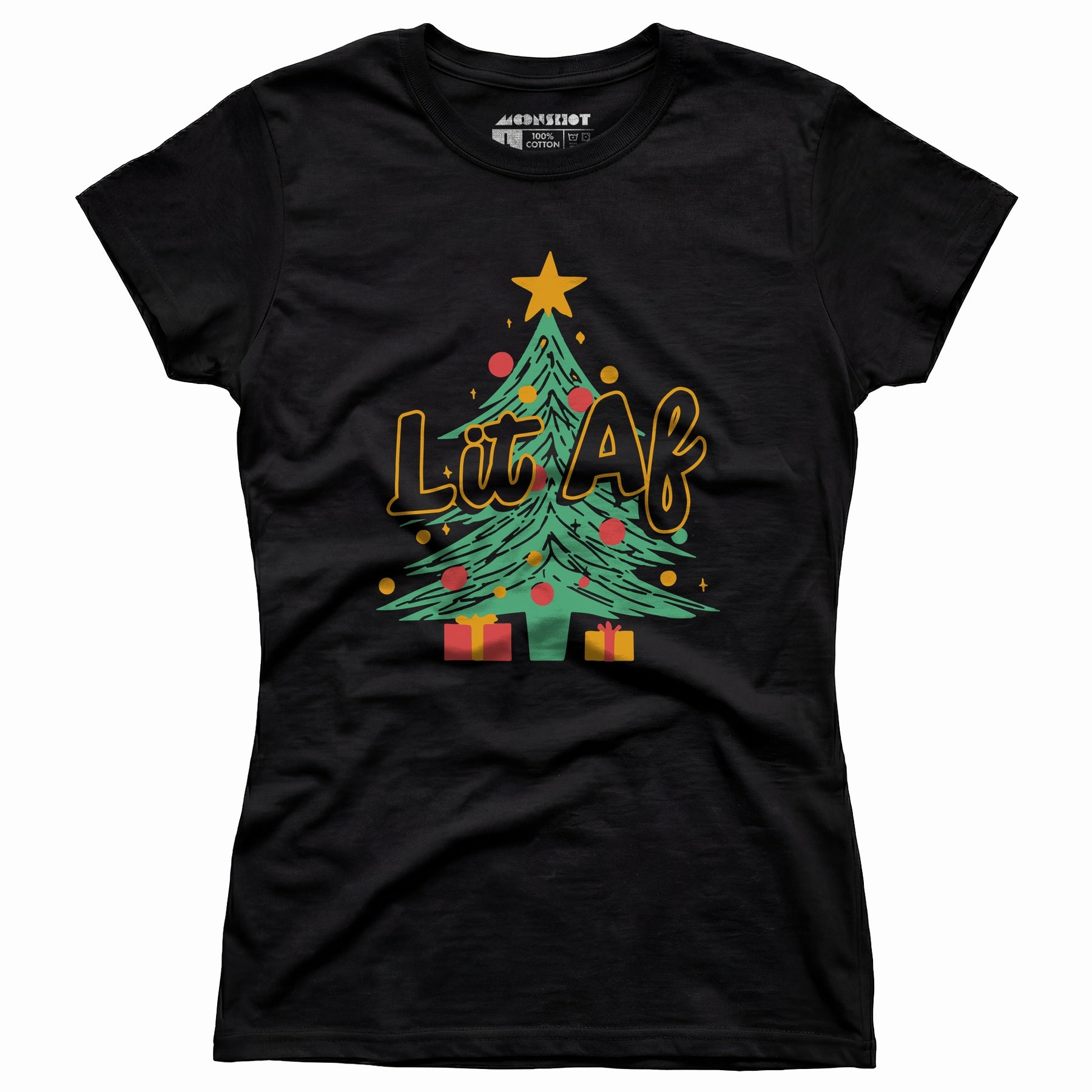 Lit AF Christmas Tree - Women's T-Shirt