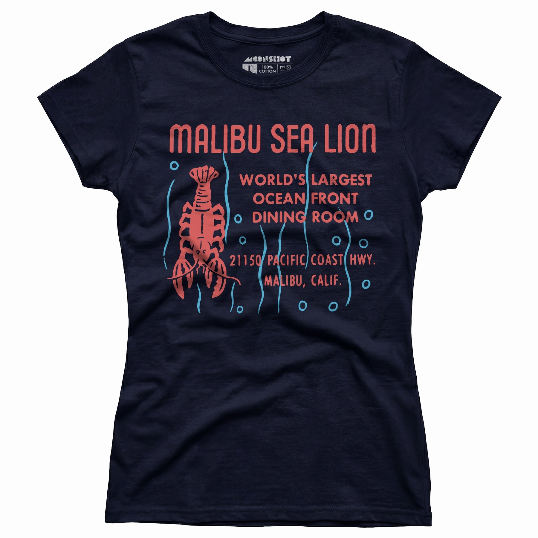 Malibu Sea Lion - Malibu, CA - Vintage Restaurant - Women's T-Shirt