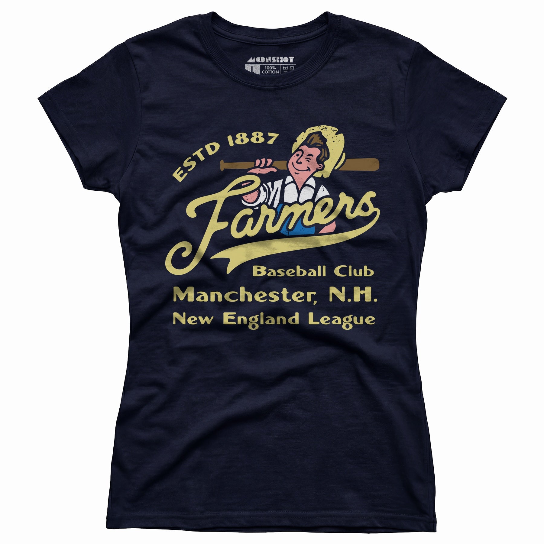 Manchester Farmers - New Hampshire - Vintage Defunct Baseball Teams - Women's T-Shirt