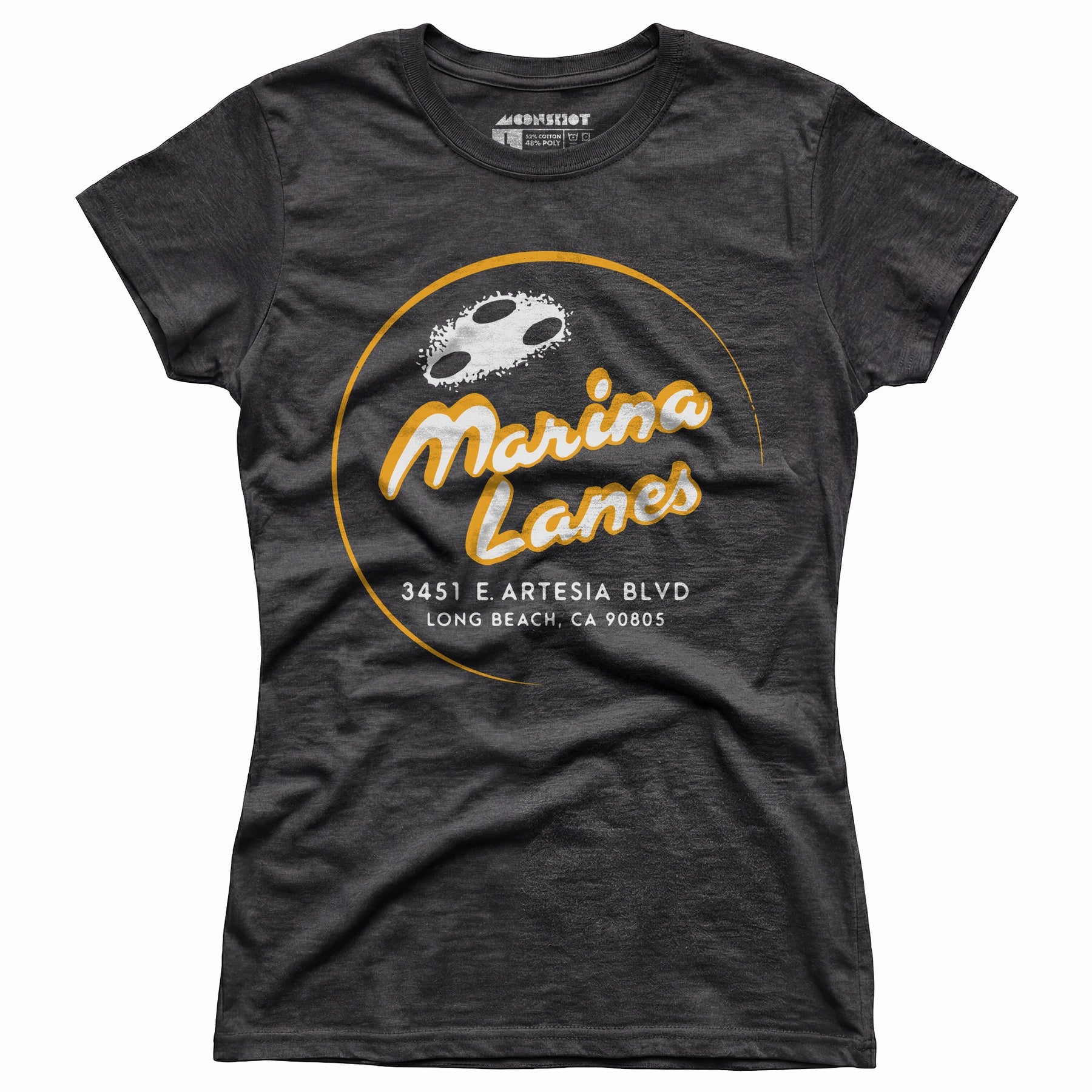 Marina Lanes - Long Beach, CA - Vintage Bowling Alley - Women's T-Shirt