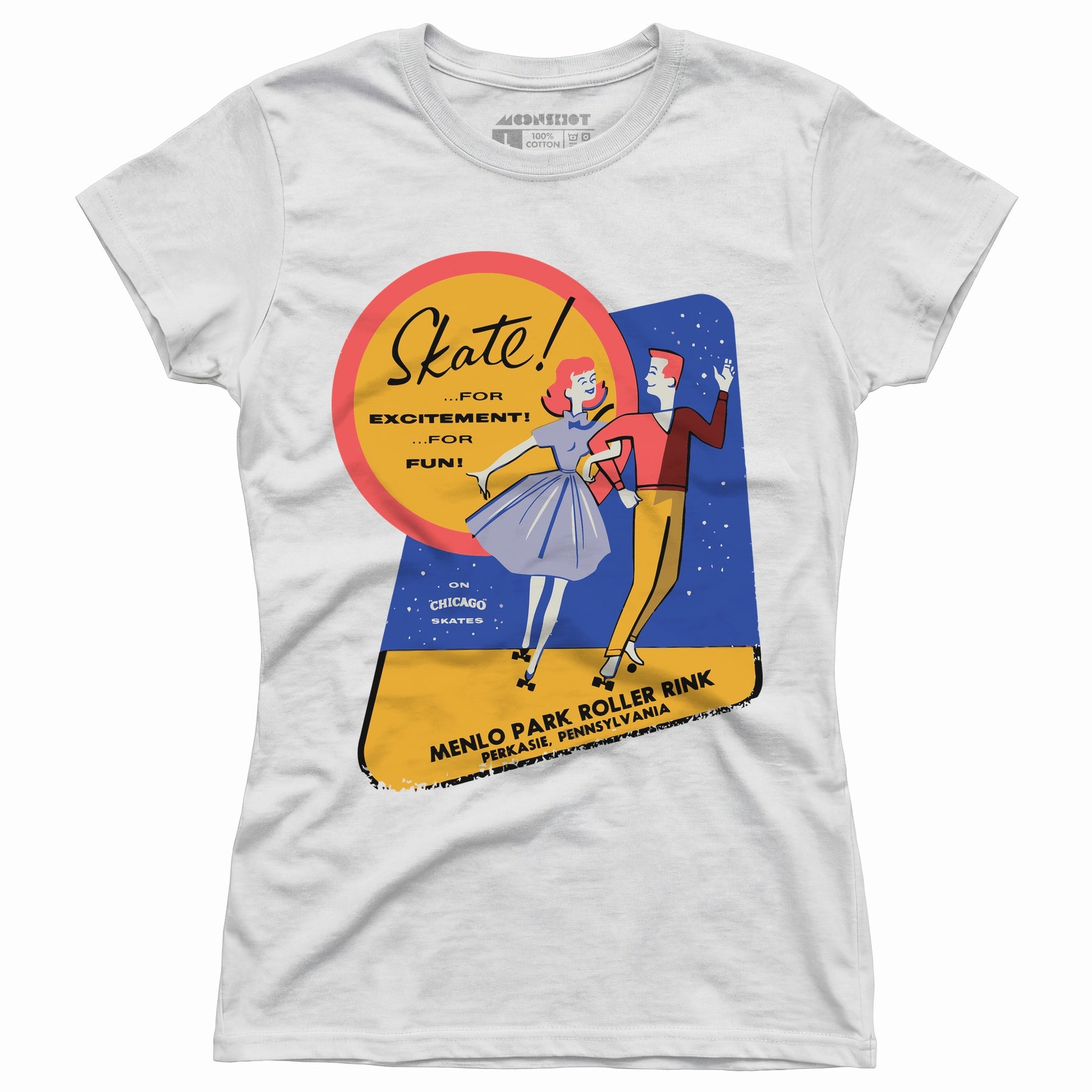 Menlo Park Roller Rink - Perkasie, PA - Vintage Roller Rink - Women's T-Shirt