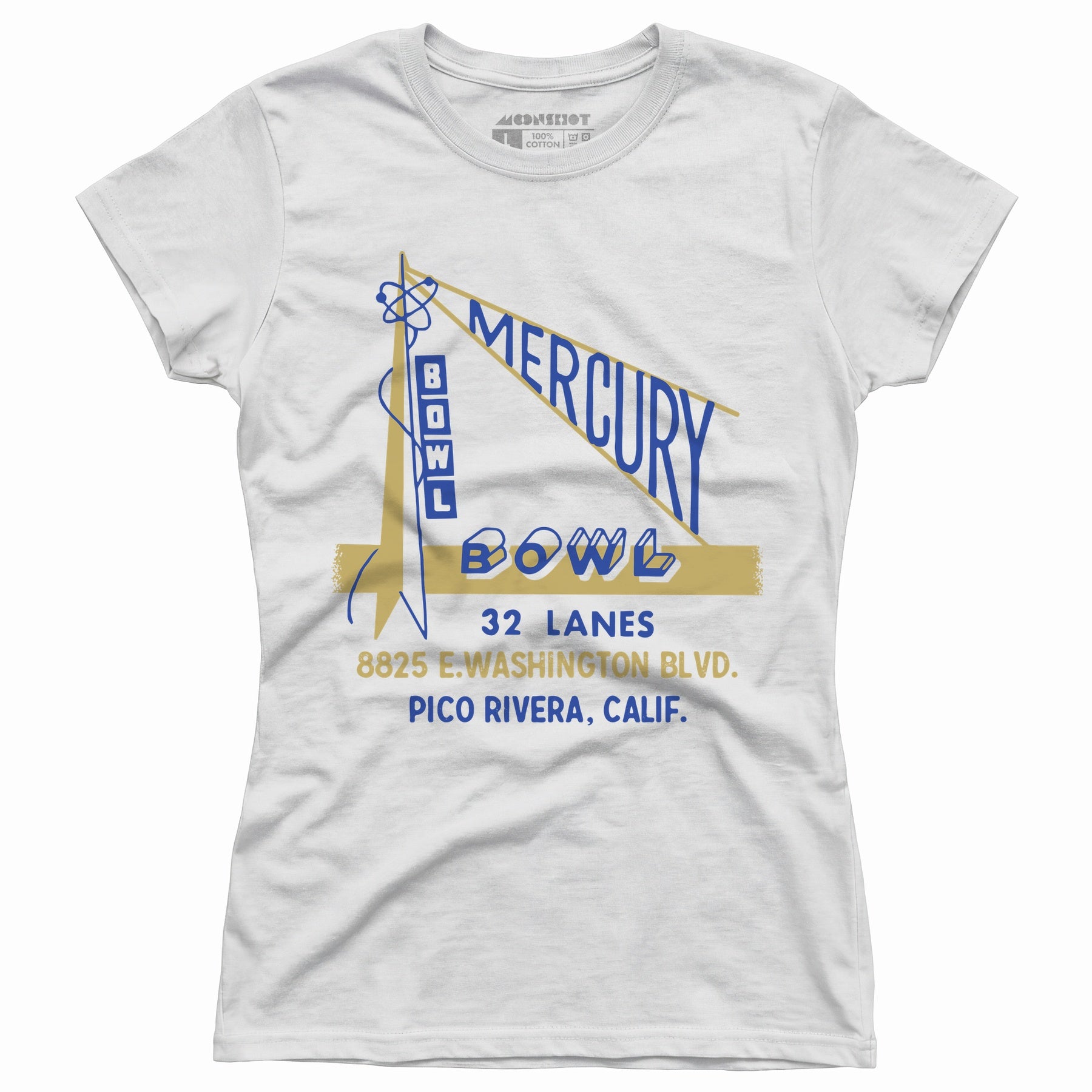 Mercury Bowl - Pico Rivera, CA - Vintage Bowling Alley - Women's T-Shirt