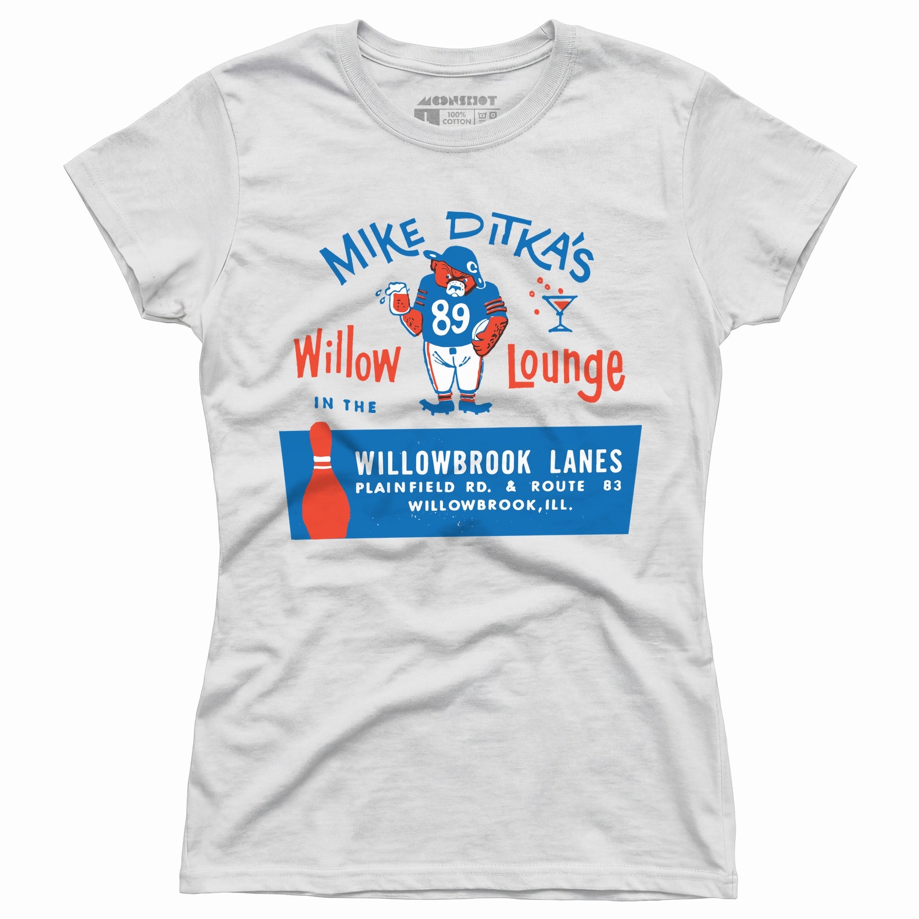 Mike Ditka's Willow Lounge - Willowbrook, IL - Vintage Bowling Alley - Women's T-Shirt