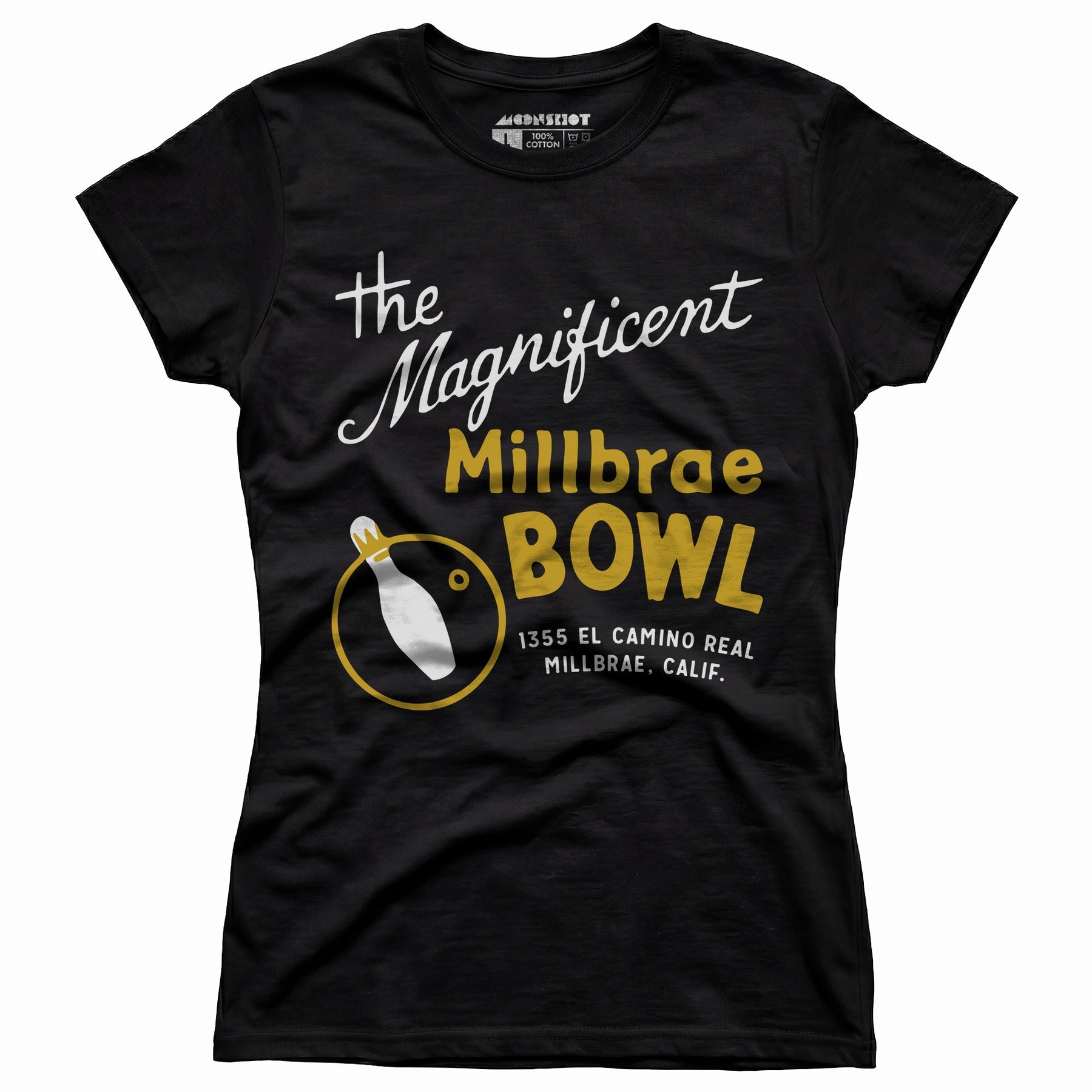 Millbrae Bowl - Millbrae, CA - Vintage Bowling Alley - Women's T-Shirt