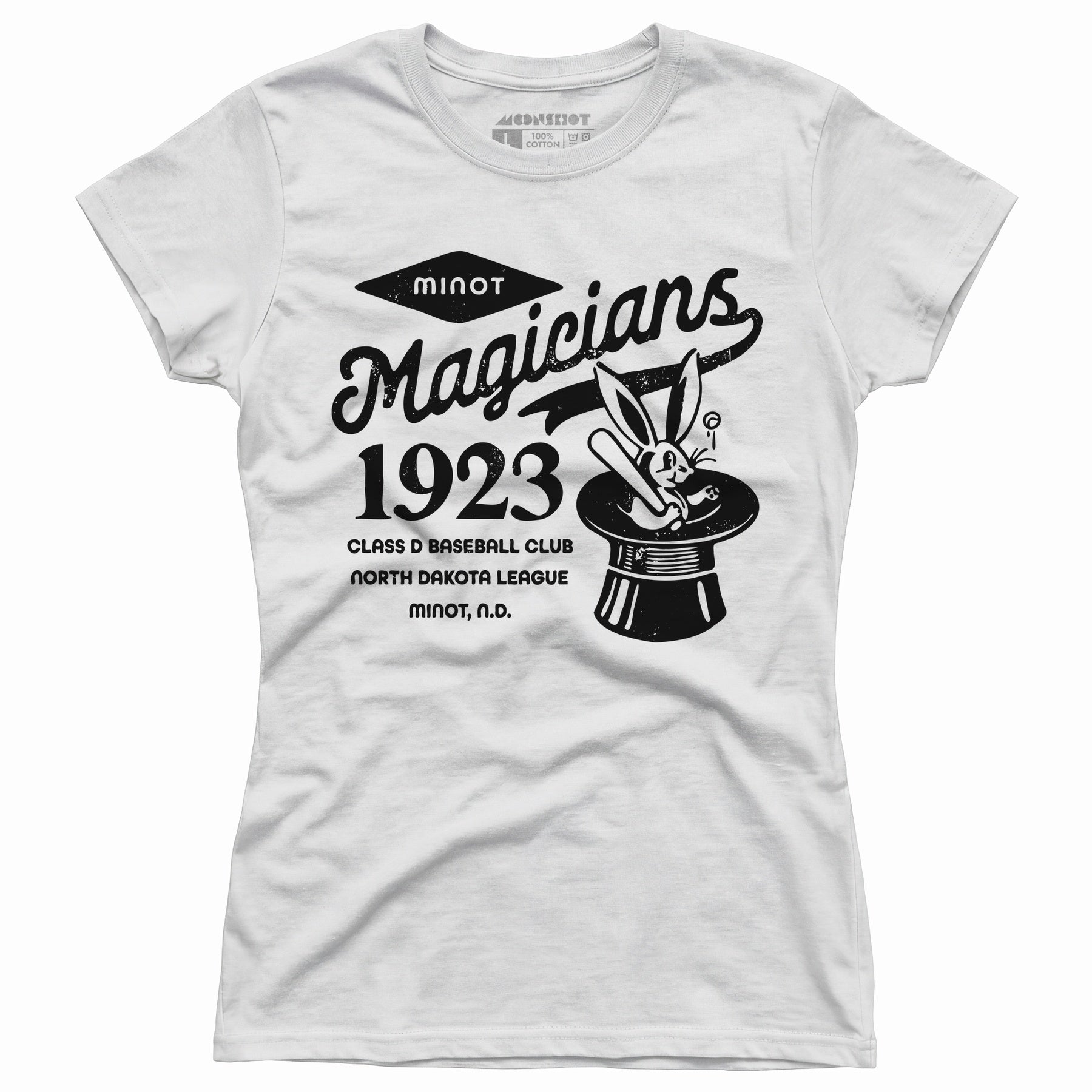 Minot Magicians - North Dakota - Vintage Defunct Baseball Teams - Women's T-Shirt