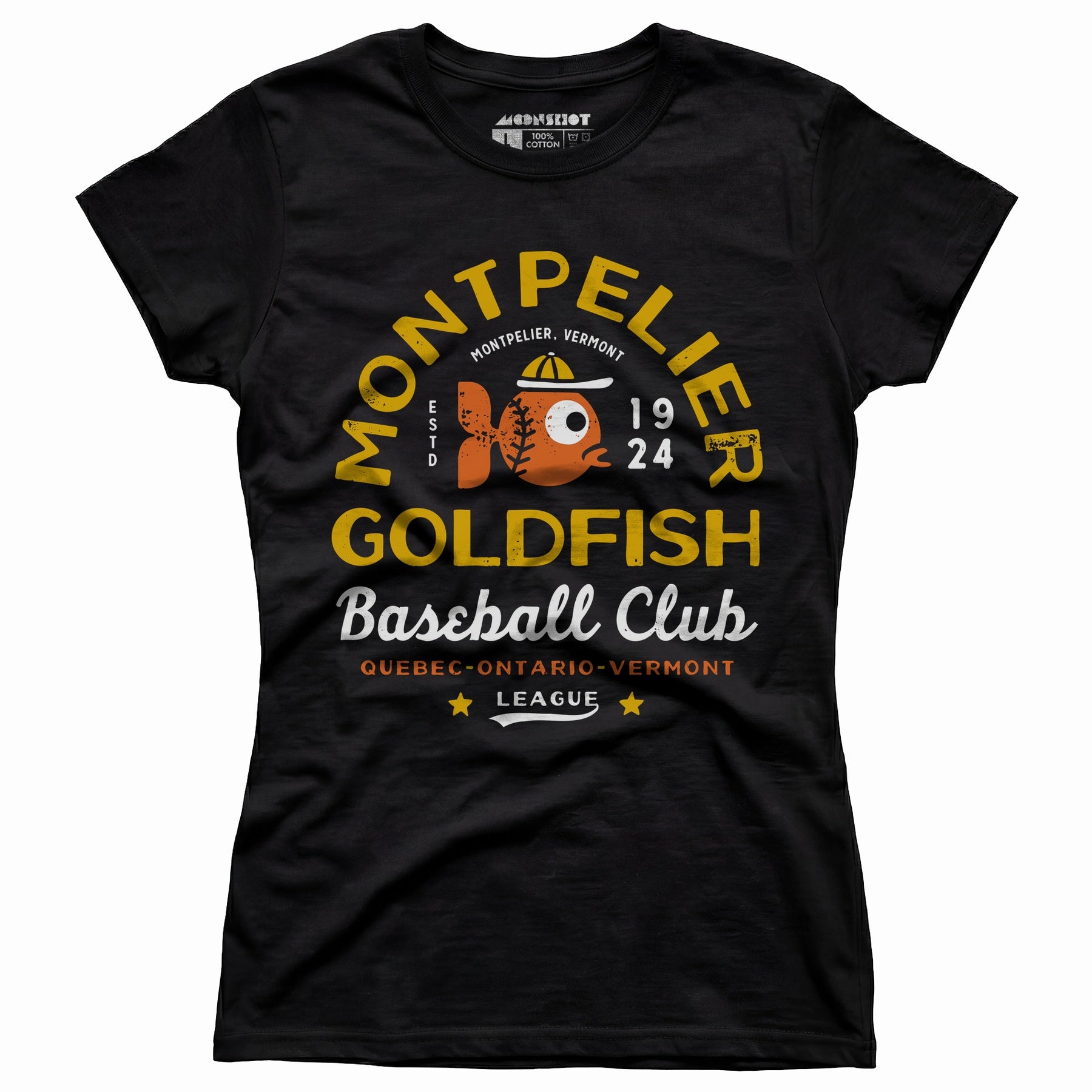 Montpelier Goldfish - Vermont - Vintage Defunct Baseball Teams - Women's T-Shirt