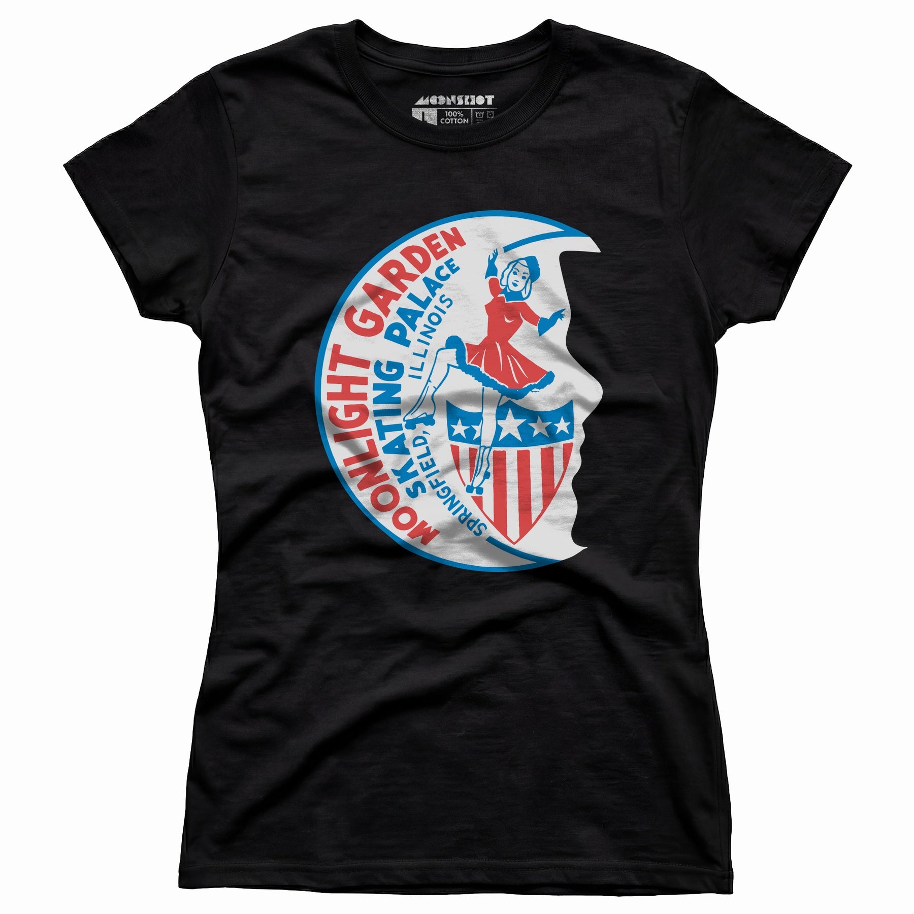 Moonlight Garden Skating Palace - Springfield, IL - Vintage Roller Rink - Women's T-Shirt