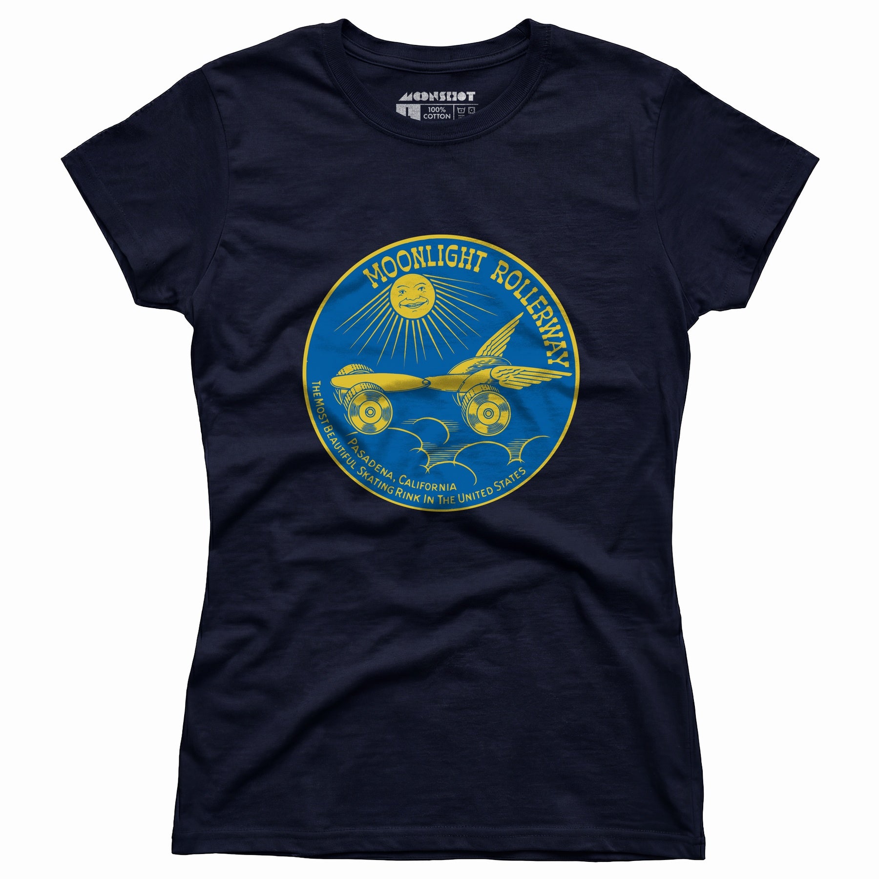 Moonlight Rollerway - Pasadena, CA - Vintage Roller Rink - Women's T-Shirt