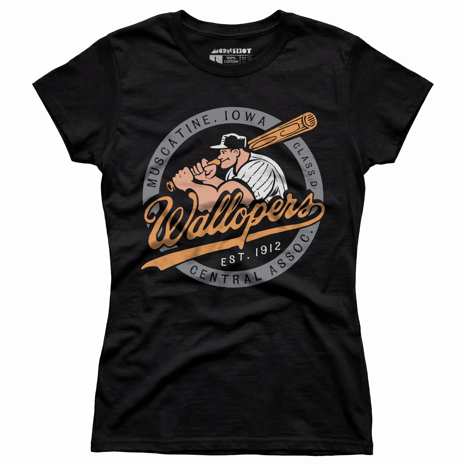 Muscatine Wallopers - Iowa  - Vintage Defunct Baseball Teams - Women's T-Shirt