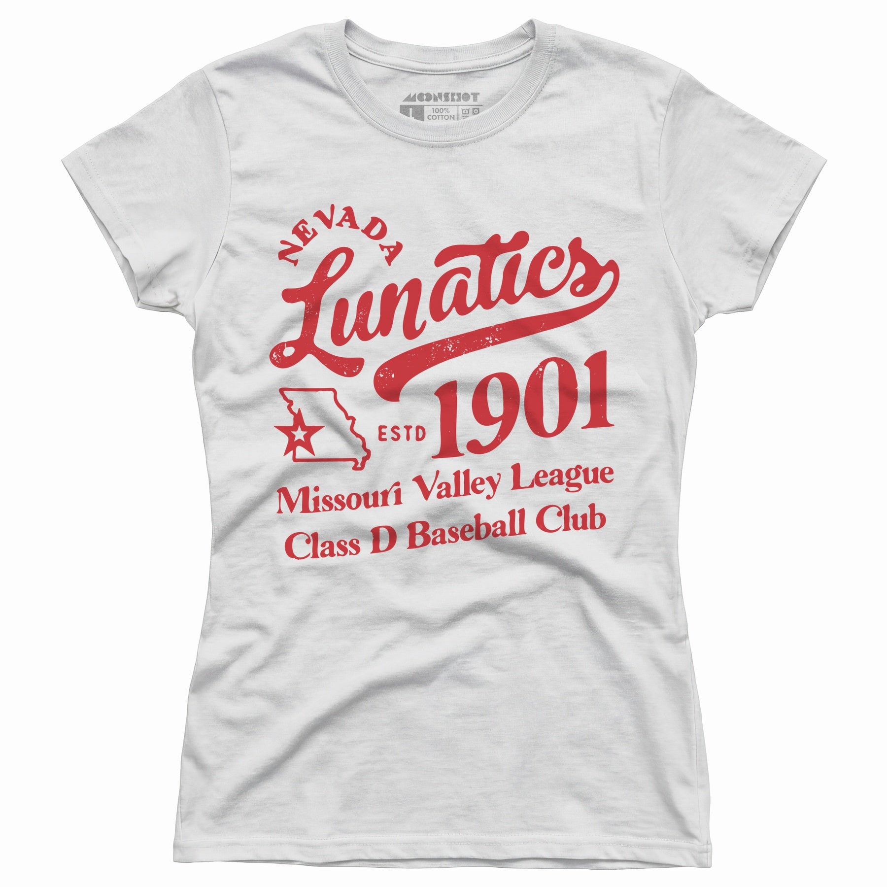 Nevada Lunatics - Missouri - Vintage Defunct Baseball Teams - Women's T-Shirt