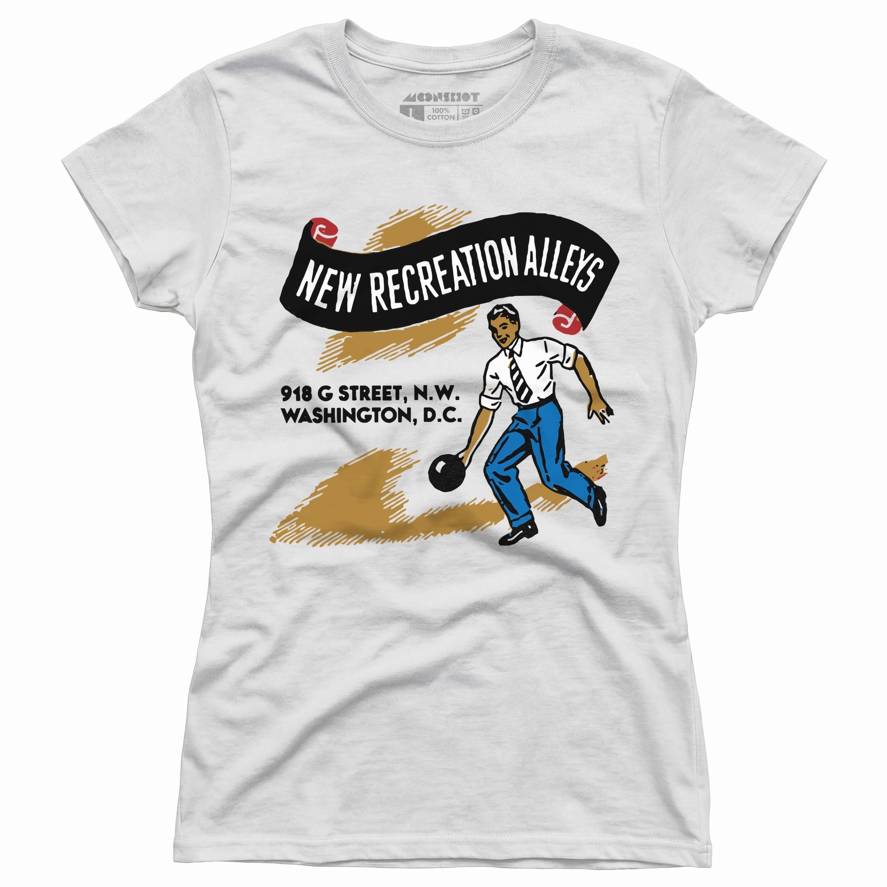 New Recreation Alleys - Washington D.C. - Vintage Bowling Alley - Women's T-Shirt