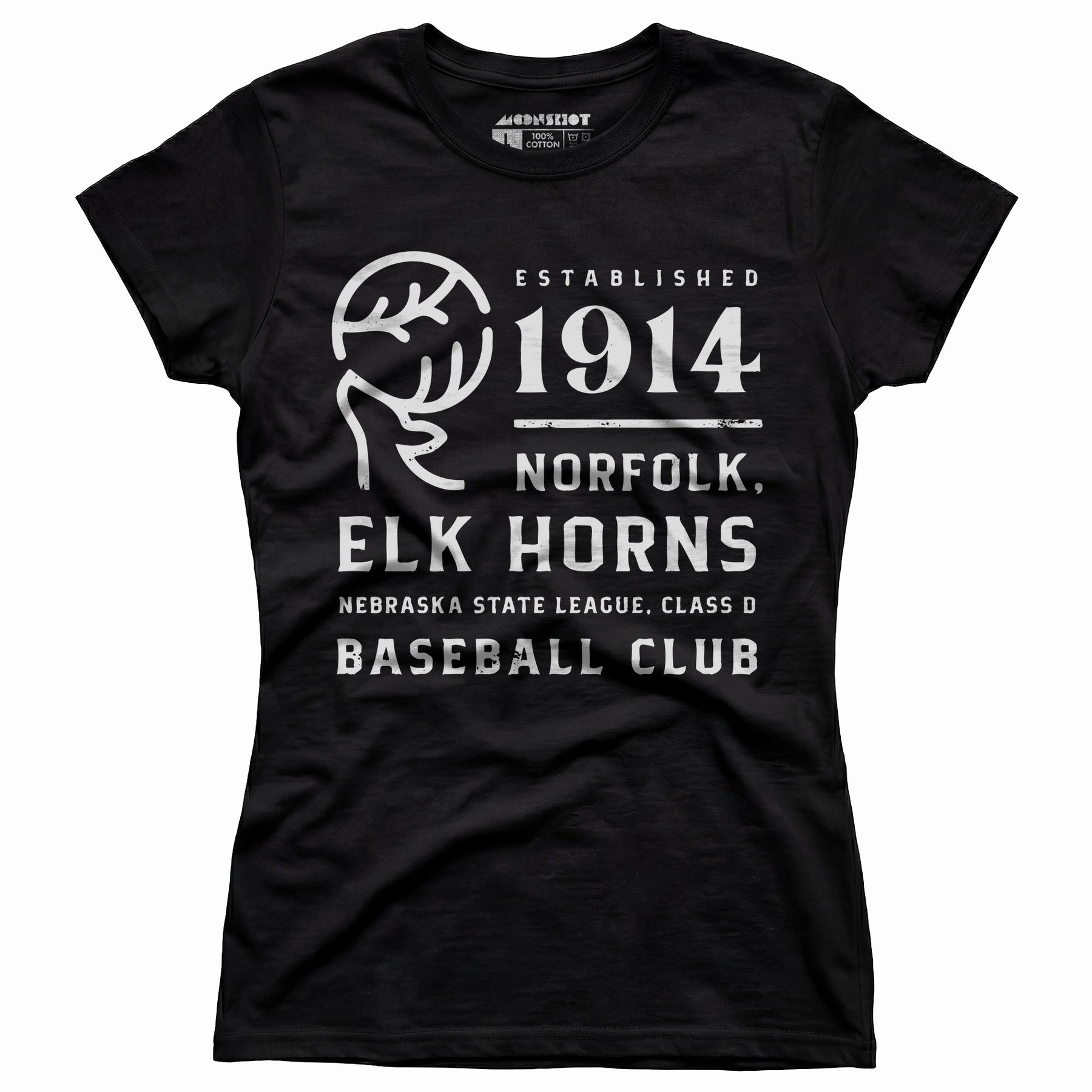 Norfolk Elk Horns - Nebraska - Vintage Defunct Baseball Teams - Women's T-Shirt