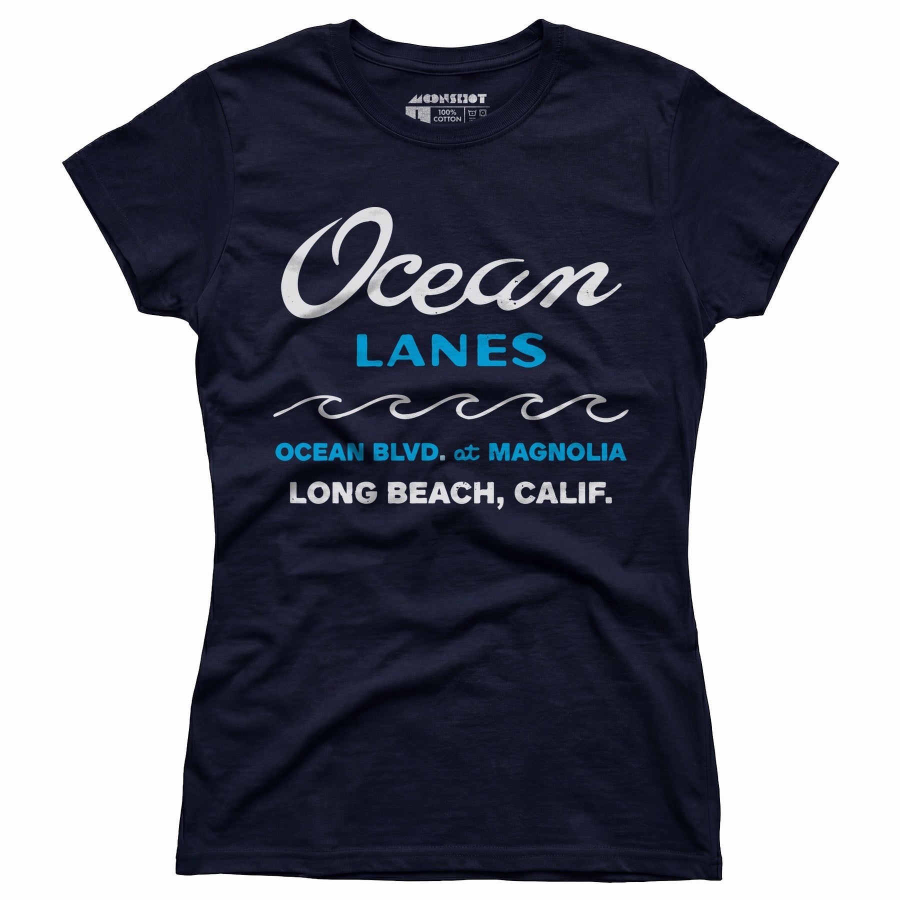 Ocean Lanes - Long Beach, CA - Vintage Bowling Alley - Women's T-Shirt