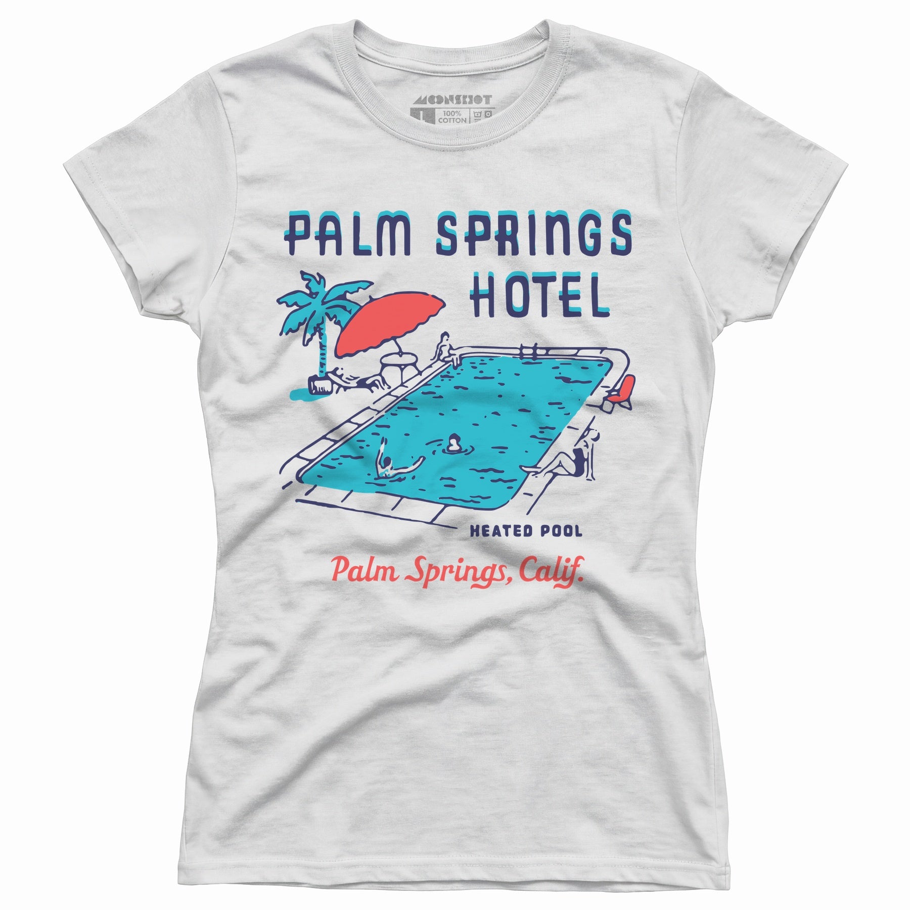 Palm Springs Hotel Pool - Vintage Greater Palm Springs, CA - Women's T-Shirt
