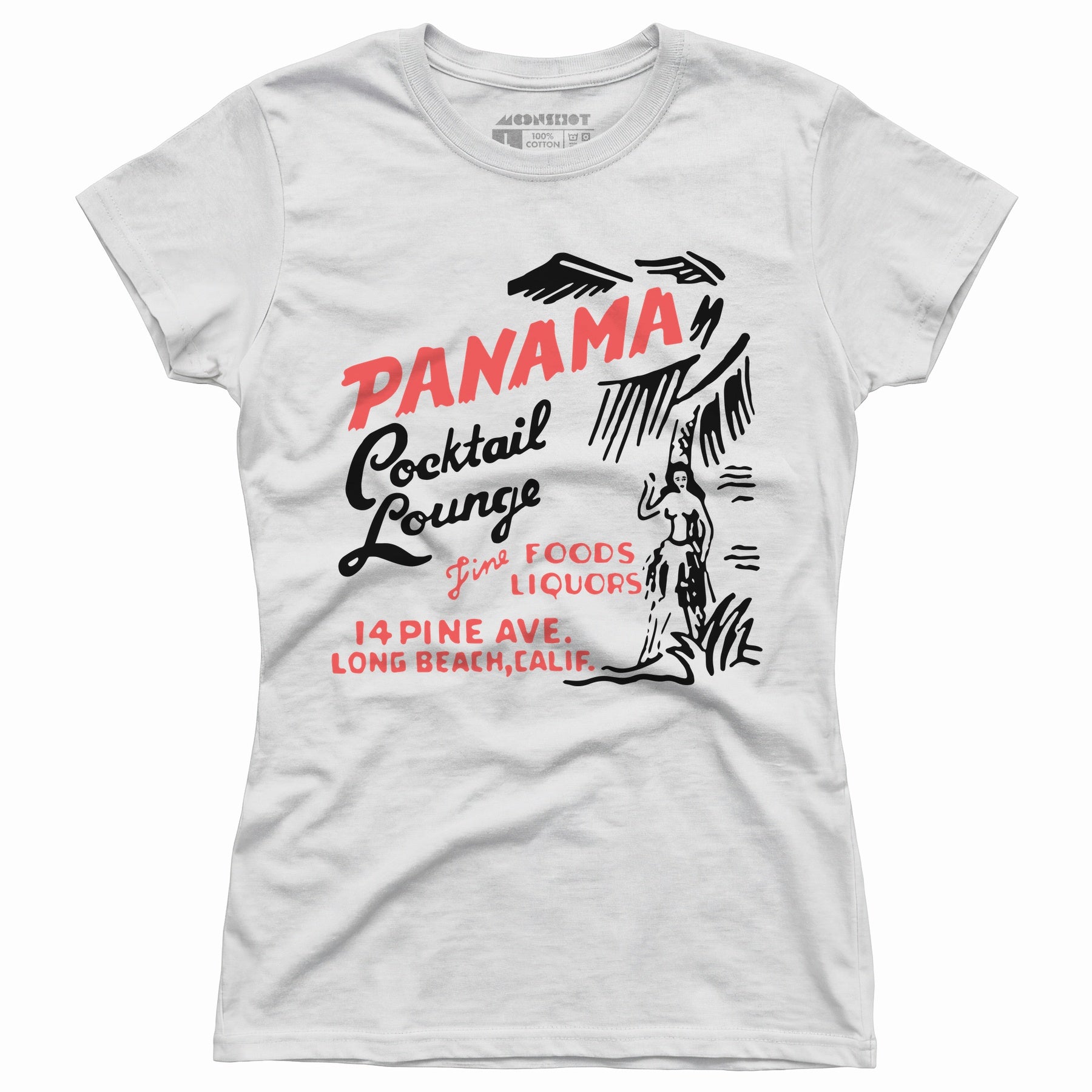 Panama Cocktail Lounge v2 - Long Beach, CA - Vintage Tiki Bar - Women's T-Shirt