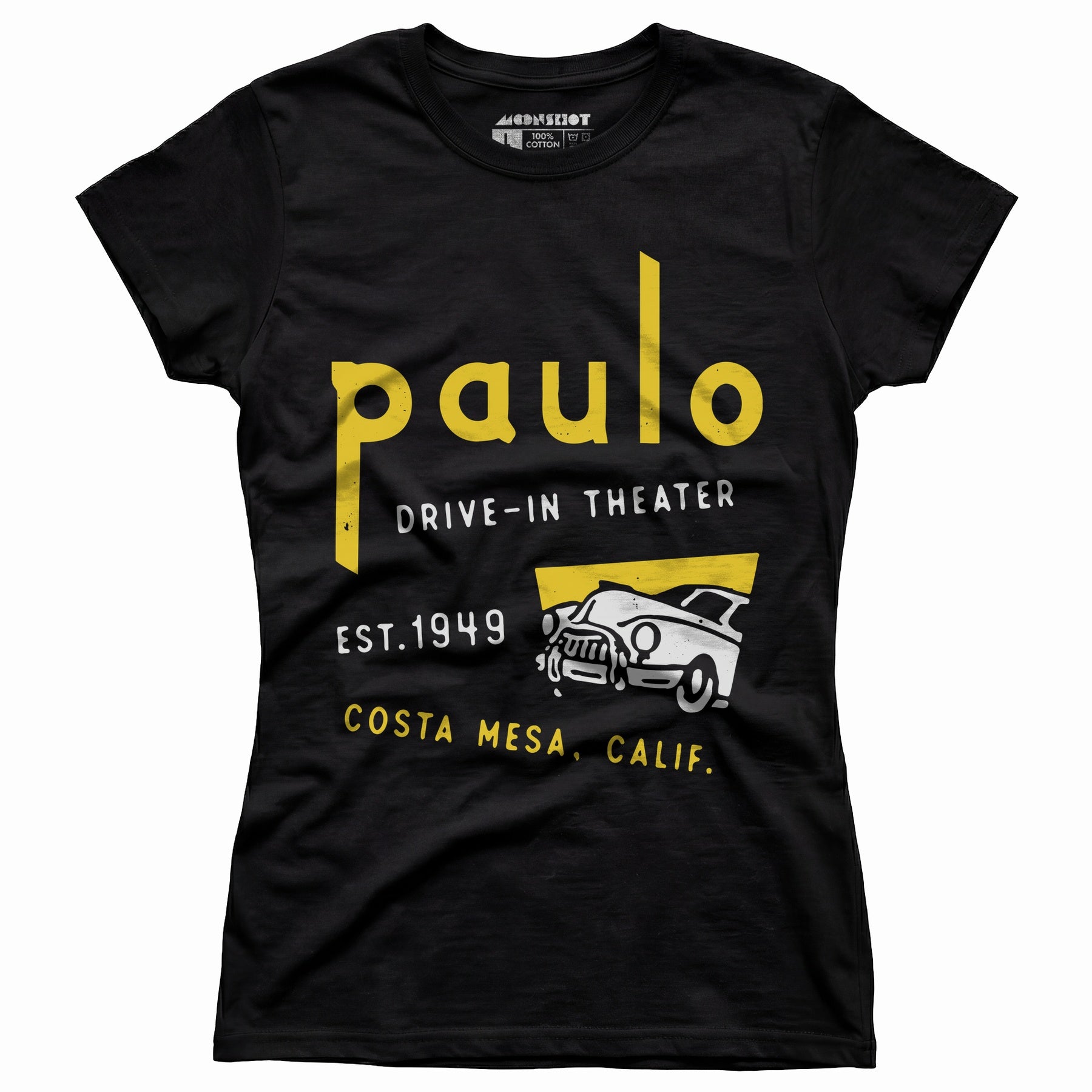 Paulo - Costa Mesa, CA - Vintage Drive-In Movie Theater - Women's T-Shirt