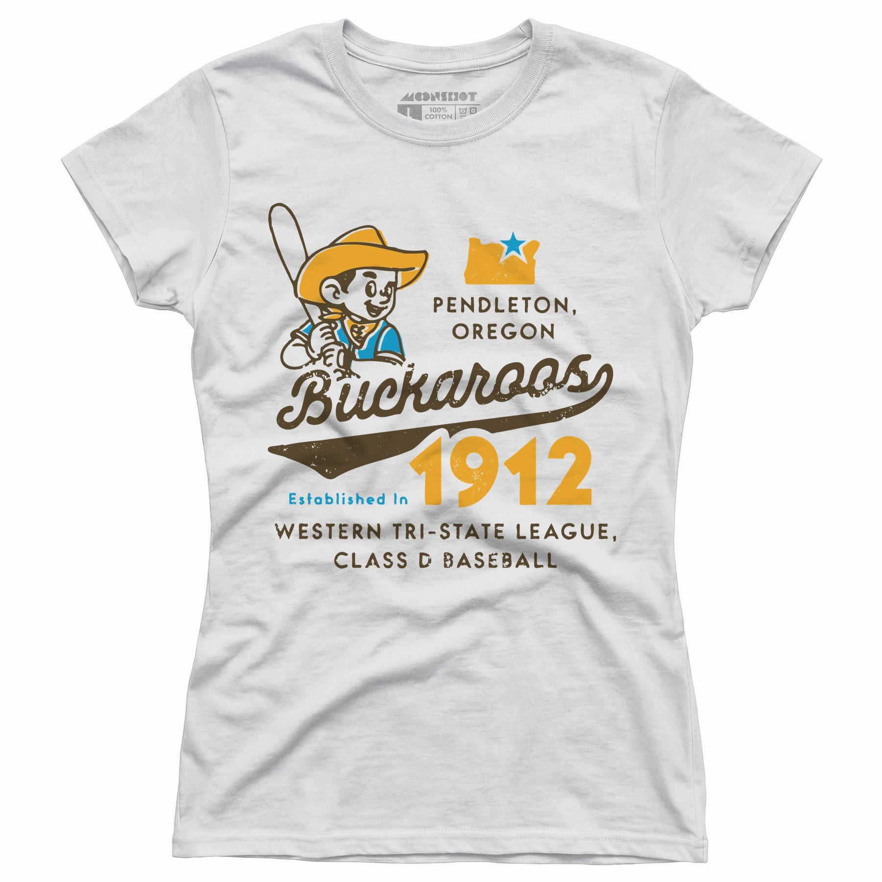 Pendleton Buckaroos - Oregon - Vintage Defunct Baseball Teams - Women's T-Shirt