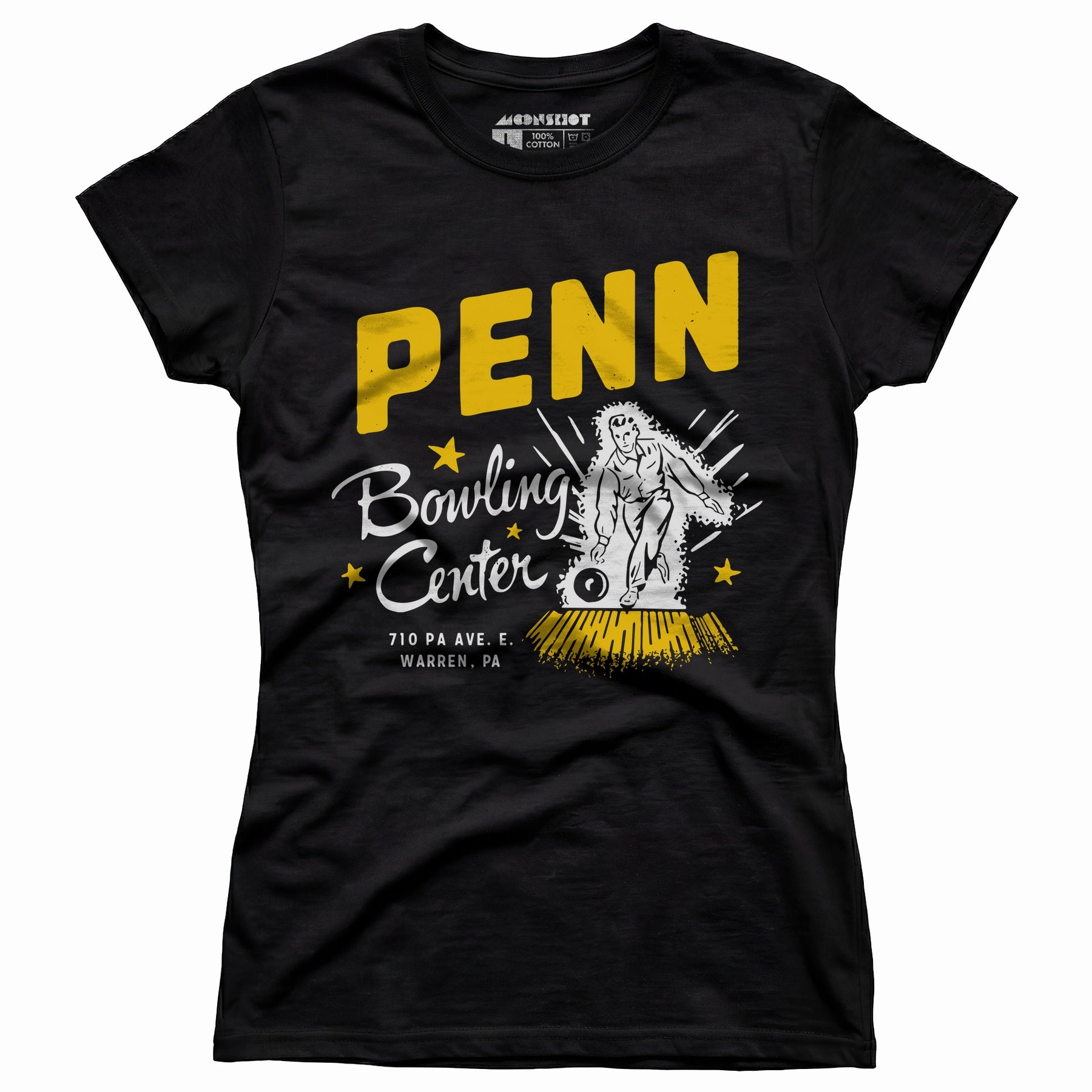 Penn Bowling Center - Warren, PA - Vintage Bowling Alley - Women's T-Shirt