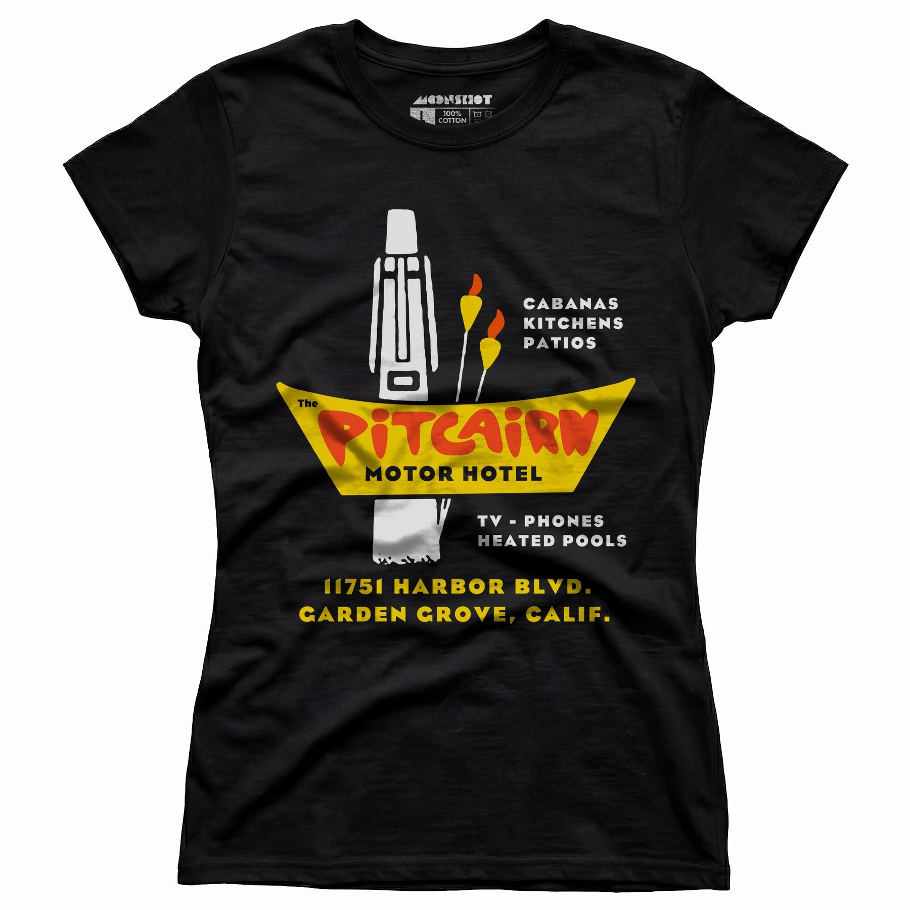 Pitcairn Motor Hotel - Garden Grove, CA - Vintage Hotel - Women's T-Shirt