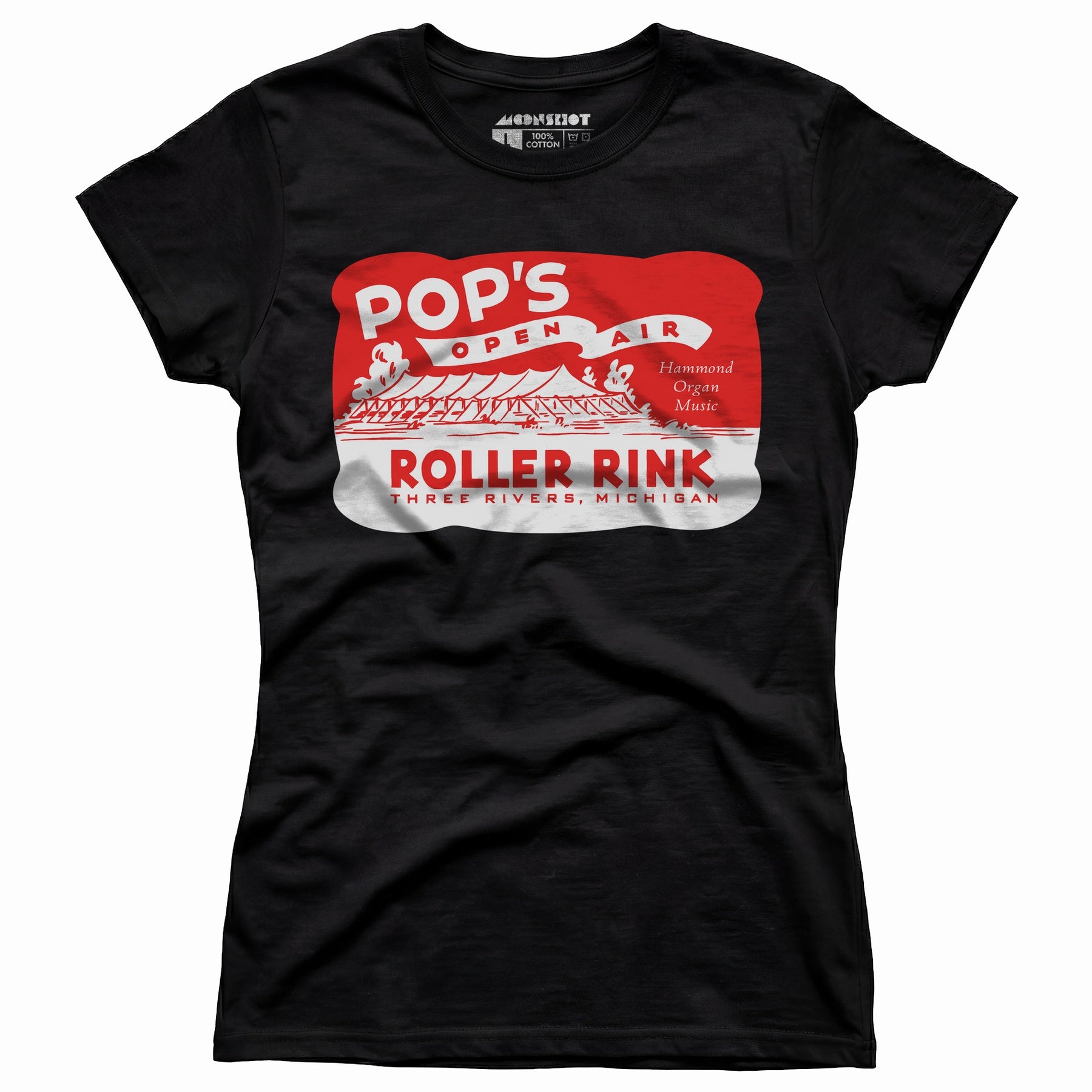 Pop's - Three Rivers, MI - Vintage Roller Rink - Women's T-Shirt
