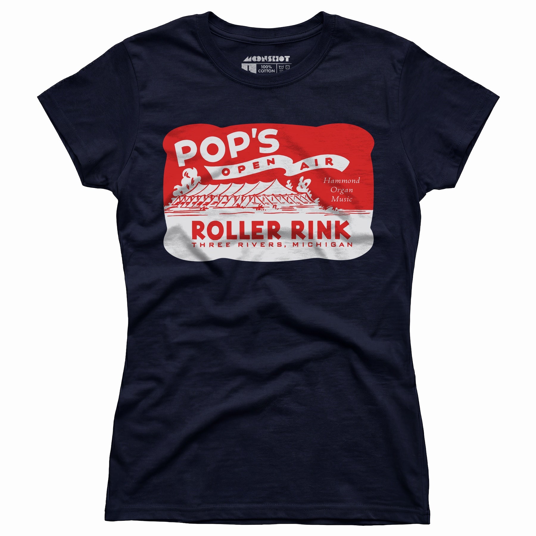 Pop's - Three Rivers, MI - Vintage Roller Rink - Women's T-Shirt