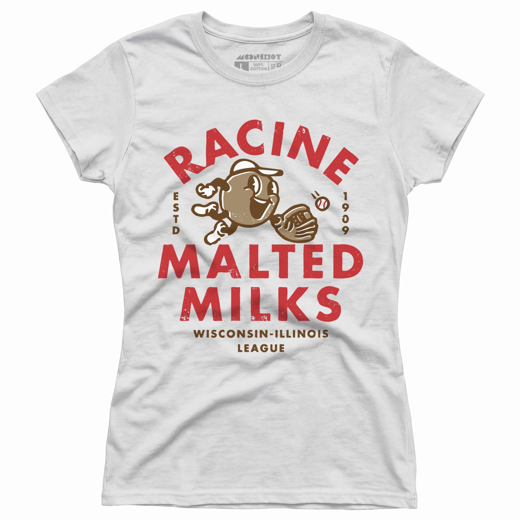 Racine Malted Milks- Wisconsin - Vintage Defunct Baseball Teams - Women's T-Shirt