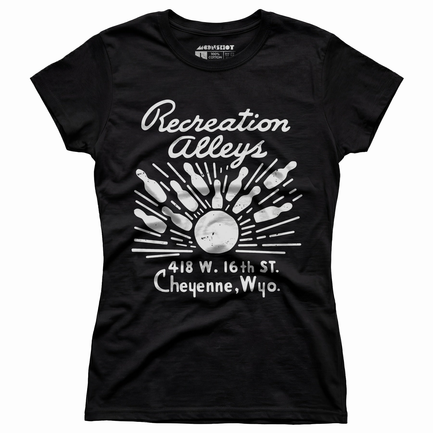 Recreation Alleys - Cheyenne, WY - Vintage Bowling Alley - Women's T-Shirt