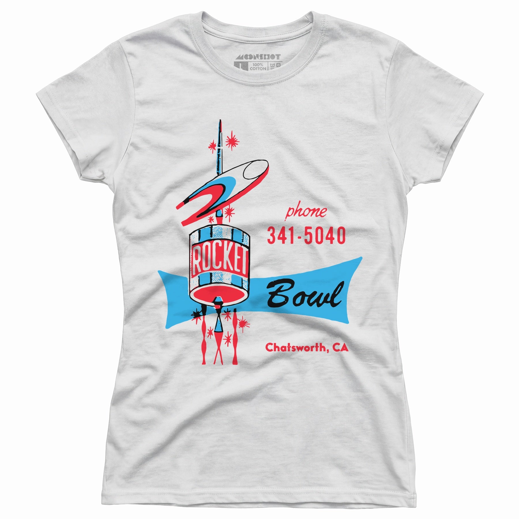 Rocket Bowl - Chatsworth, CA - Vintage Bowling Alley - Women's T-Shirt