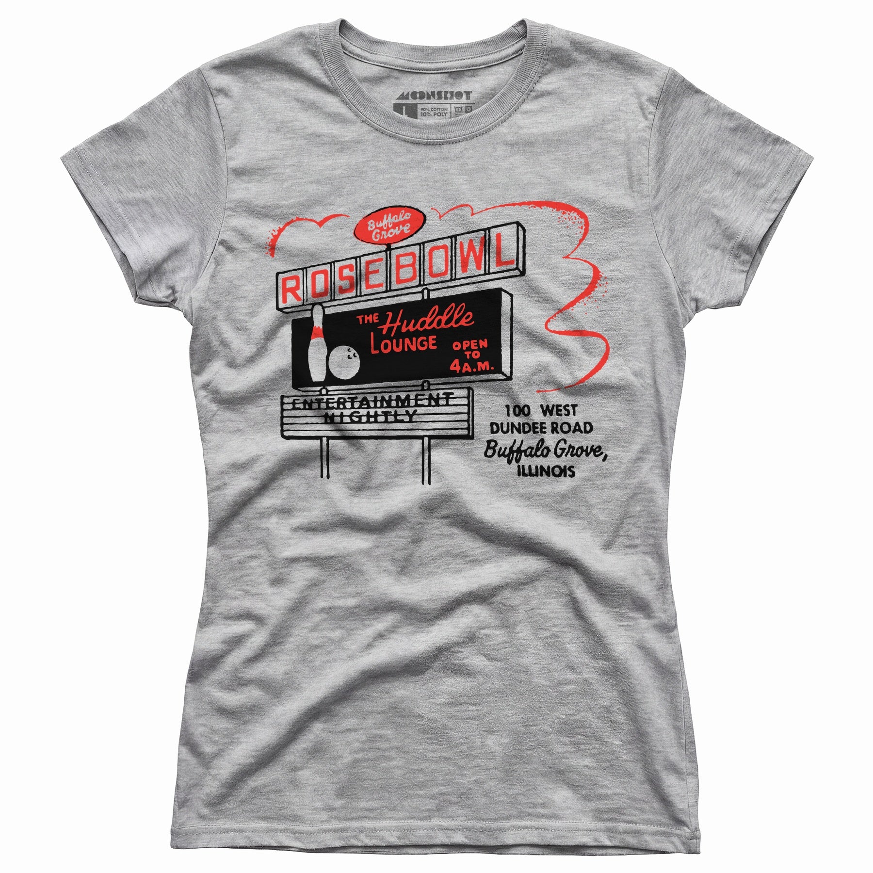 Rose Bowl - Buffalo Grove, IL - Vintage Bowling Alley - Women's T-Shirt