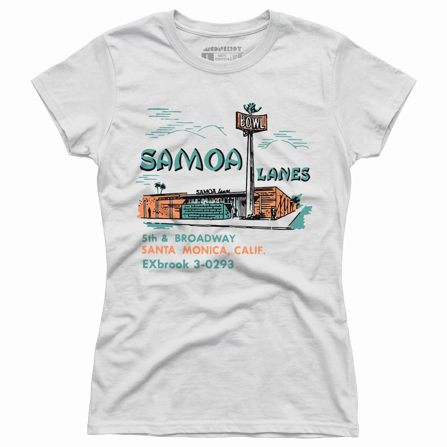 Samoa Lanes - Santa Monica, CA - Vintage Bowling Alley - Women's T-Shirt