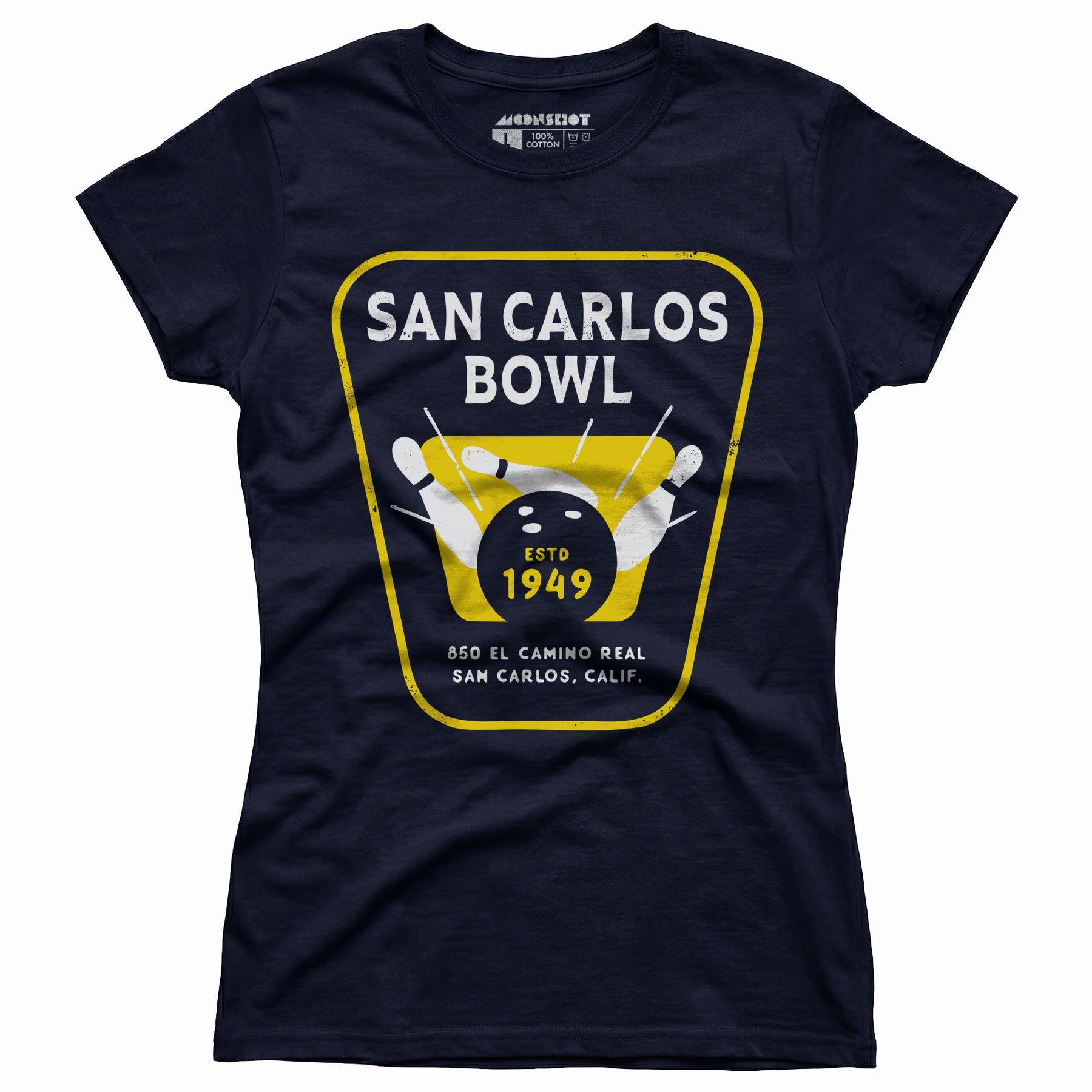 San Carlos Bowl - San Carlos, CA - Vintage Bowling Alley - Women's T-Shirt