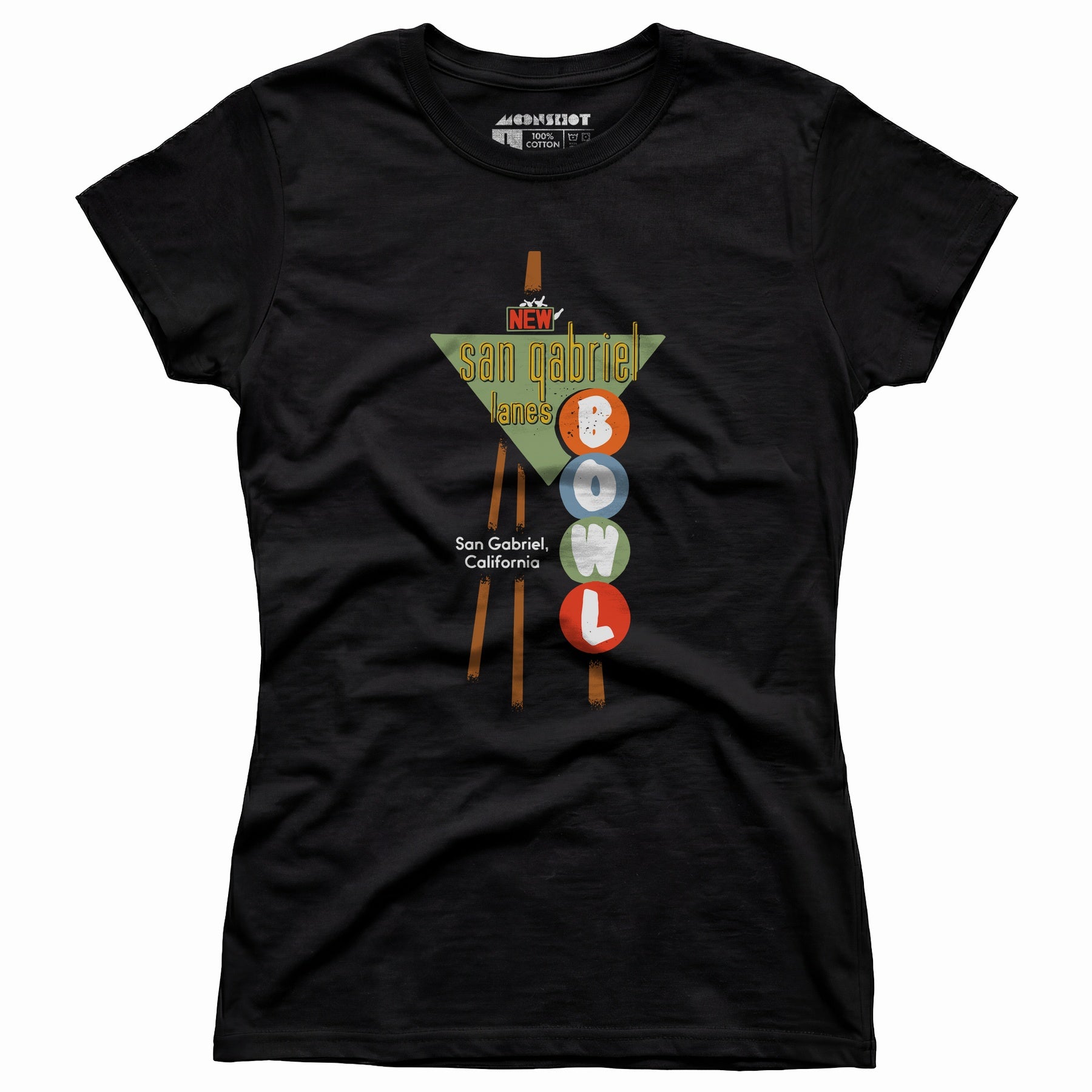 San Gabriel Lanes - San Gabriel, CA - Vintage Bowling Alley - Women's T-Shirt