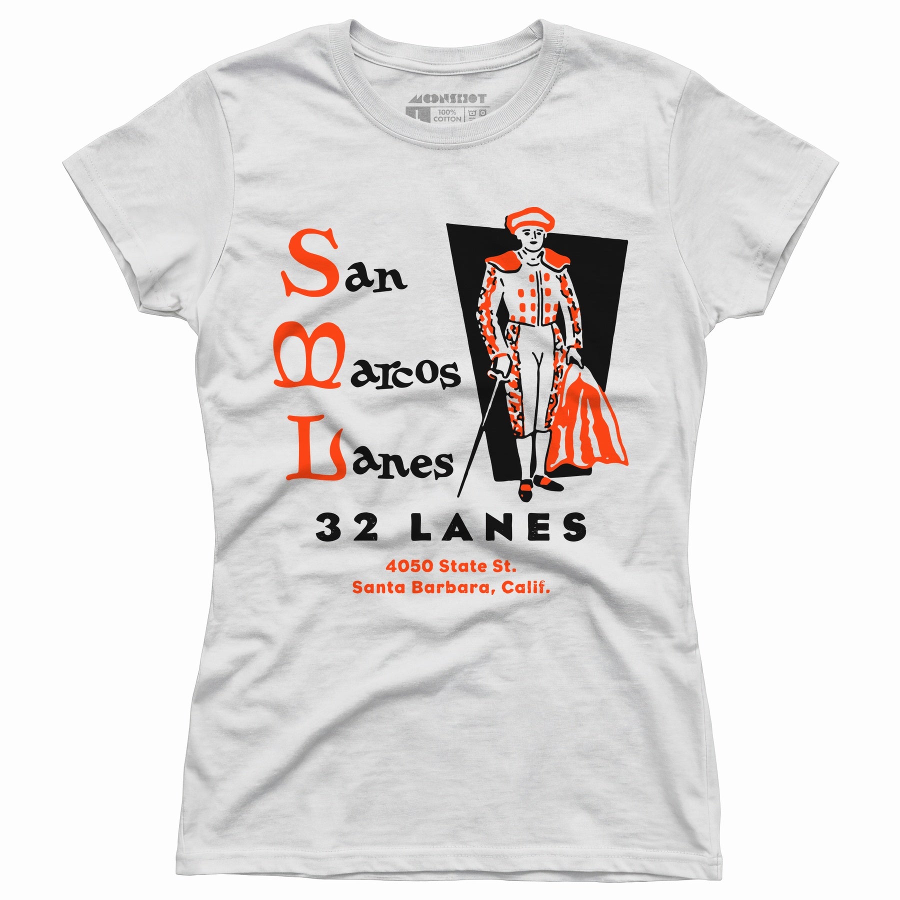 San Marcos Lanes - Santa Barbara, CA - Vintage Bowling Alley - Women's T-Shirt