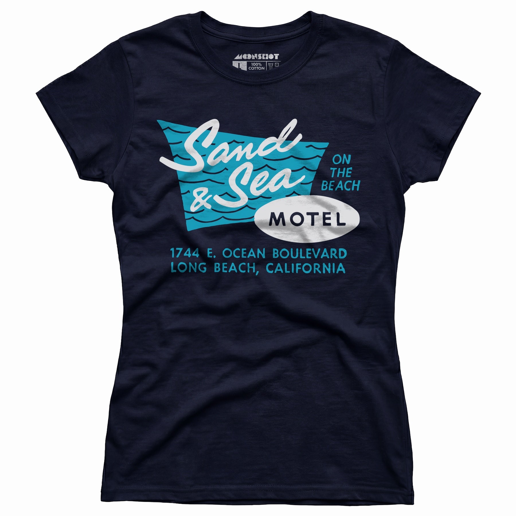 Sand & Sea Motel - Long Beach, CA - Vintage Motel - Women's T-Shirt