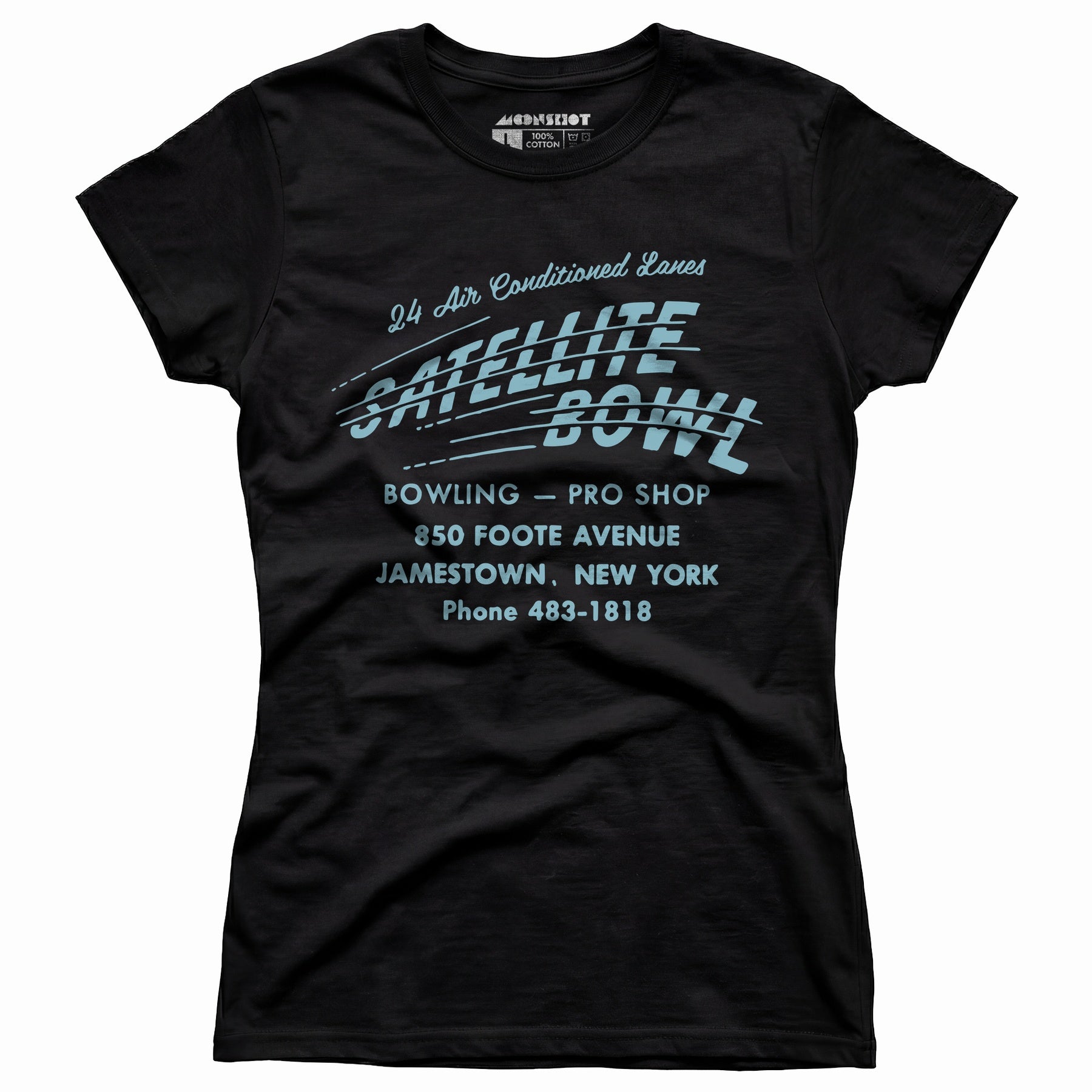Satellite Bowl - Jamestown, NY - Vintage Bowling Alley - Women's T-Shirt