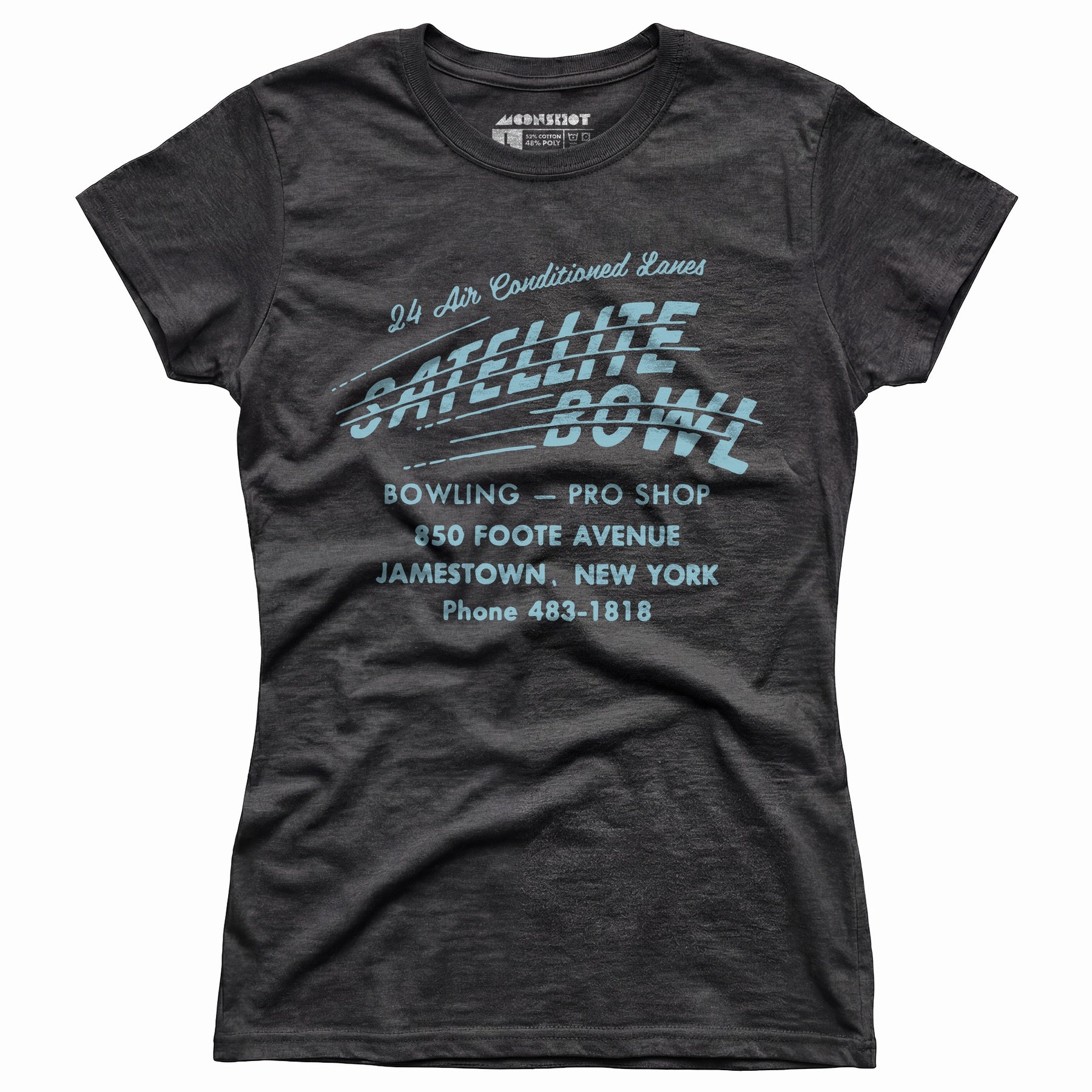 Satellite Bowl - Jamestown, NY - Vintage Bowling Alley - Women's T-Shirt