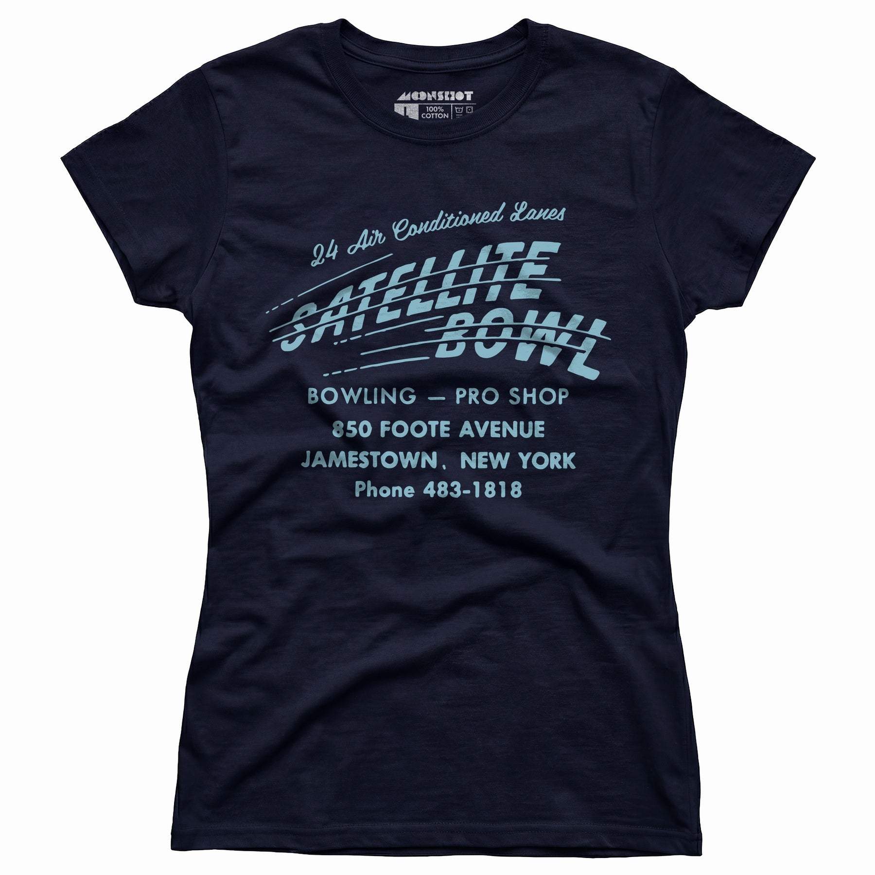 Satellite Bowl - Jamestown, NY - Vintage Bowling Alley - Women's T-Shirt