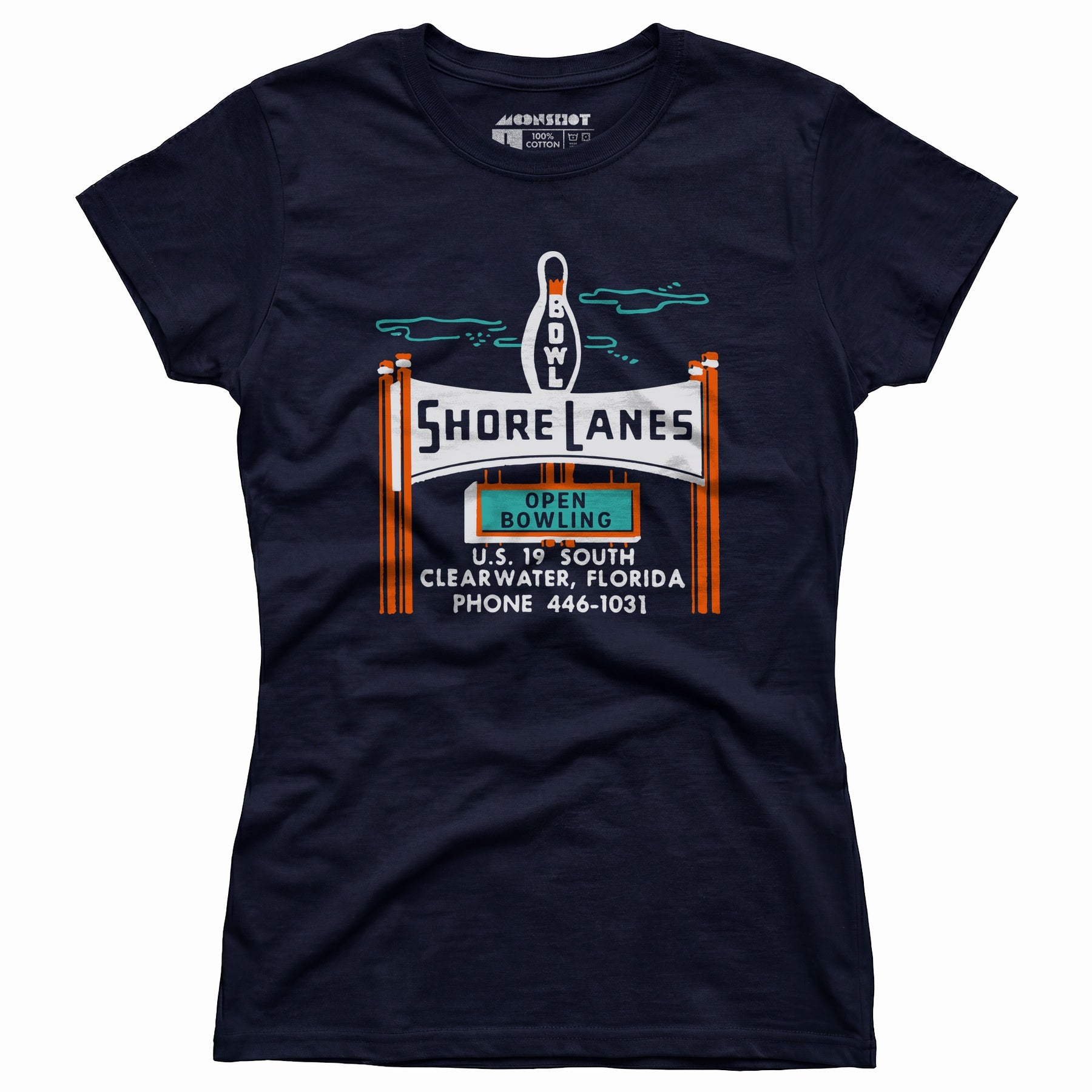 Shore Lanes - Clearwater, FL - Vintage Bowling Alley - Women's T-Shirt