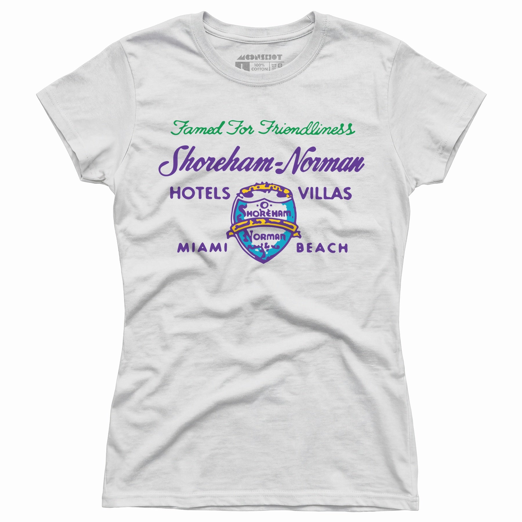 Shoreham Norman Hotels & Villas v2 - Miami, FL - Vintage Hotel - Women's T-Shirt