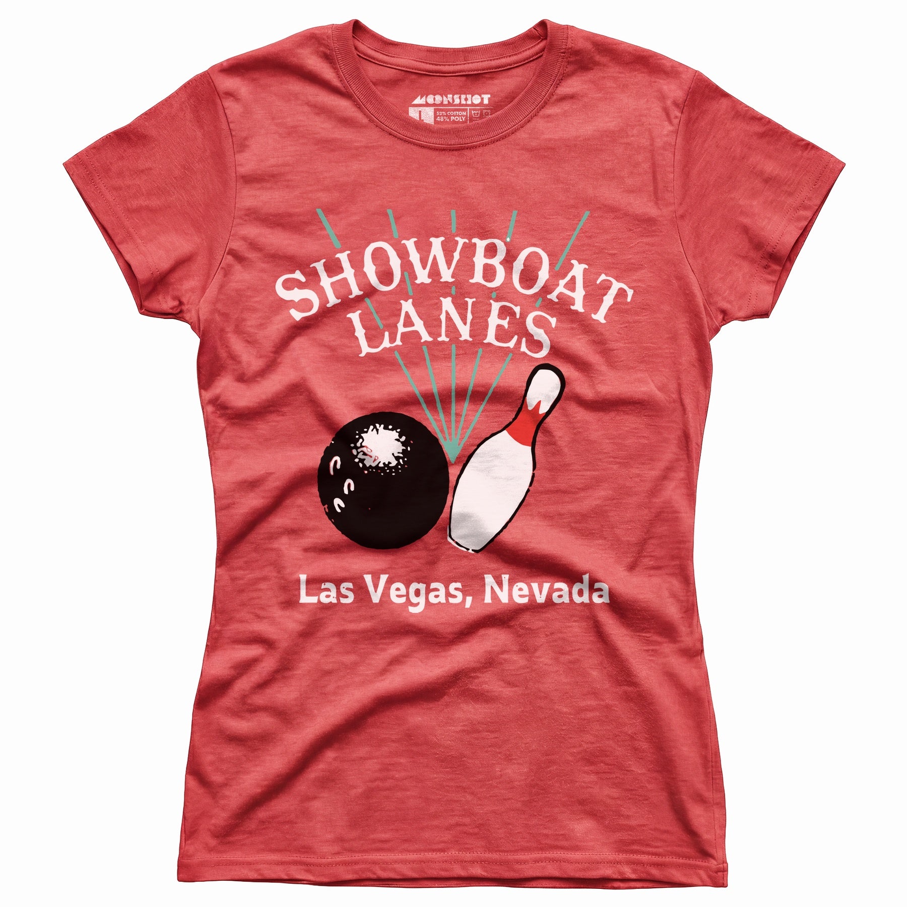 Showboat Lanes - Las Vegas, NV - Vintage Bowling Alley - Women's T-Shirt
