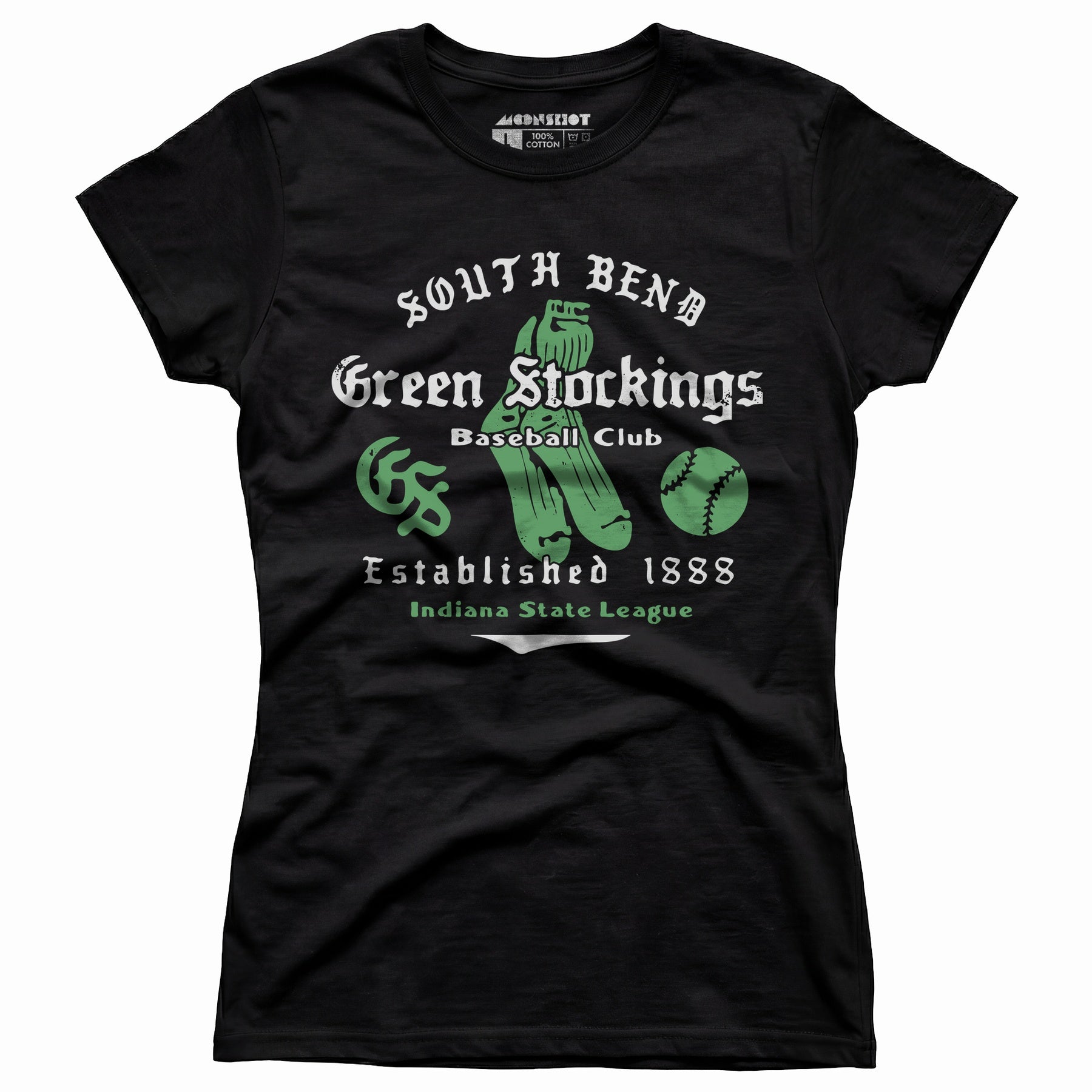 South Bend Green Stockings - Indiana - Vintage Defunct Baseball Teams - Women's T-Shirt