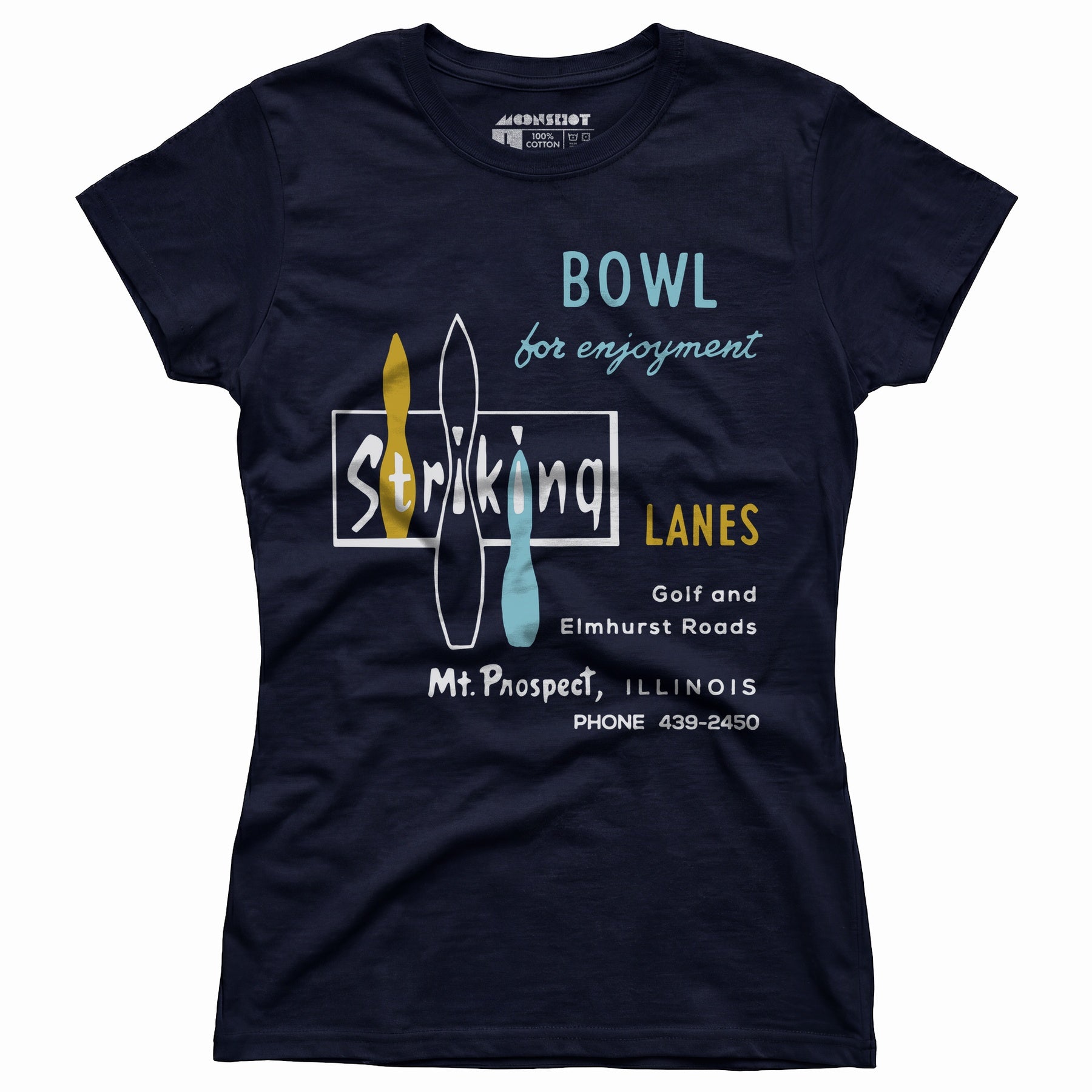 Striking Lanes - Mt. Prospect, IL - Vintage Bowling Alley - Women's T-Shirt