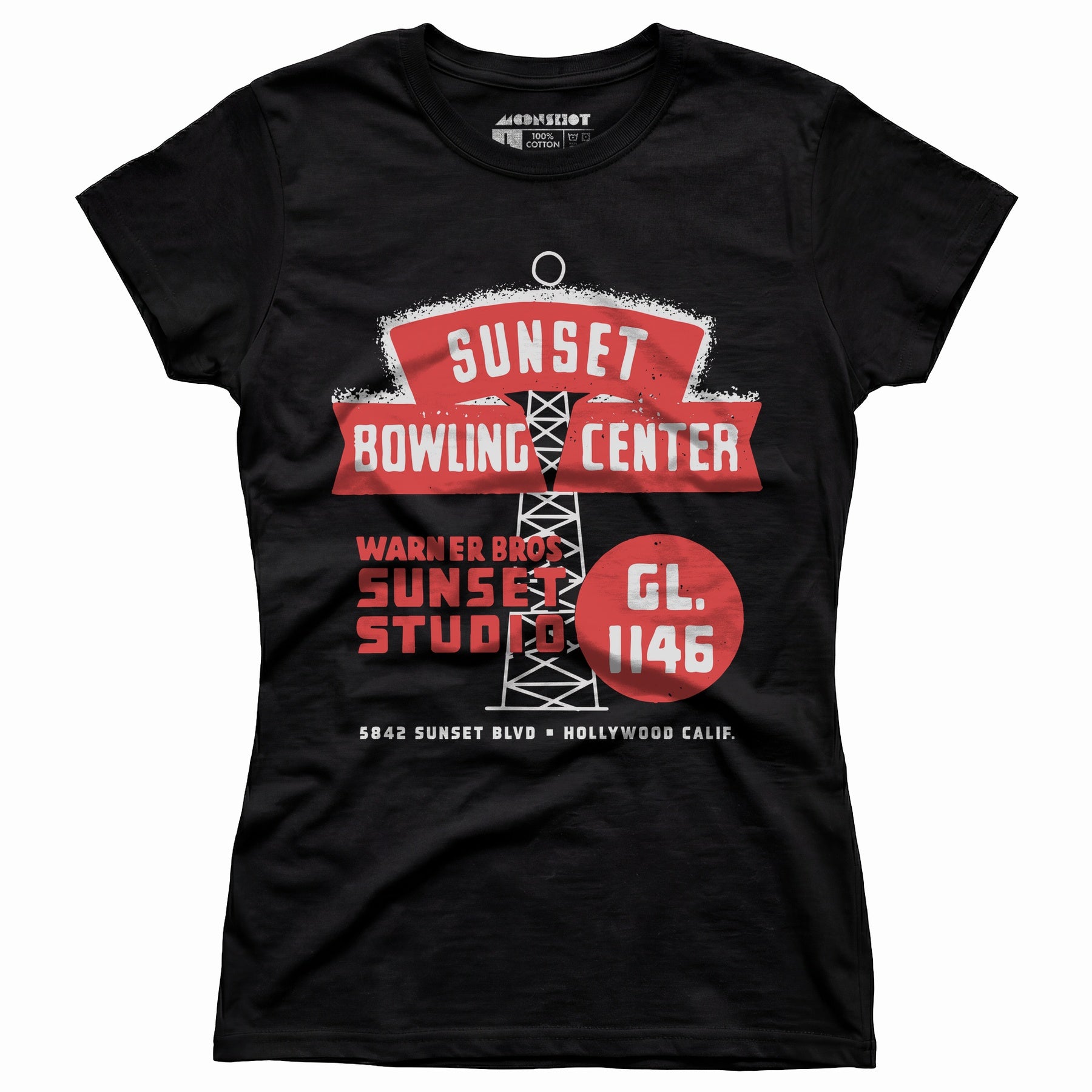 Sunset Bowling Center - Hollywood, CA - Vintage Bowling Alley - Women's T-Shirt
