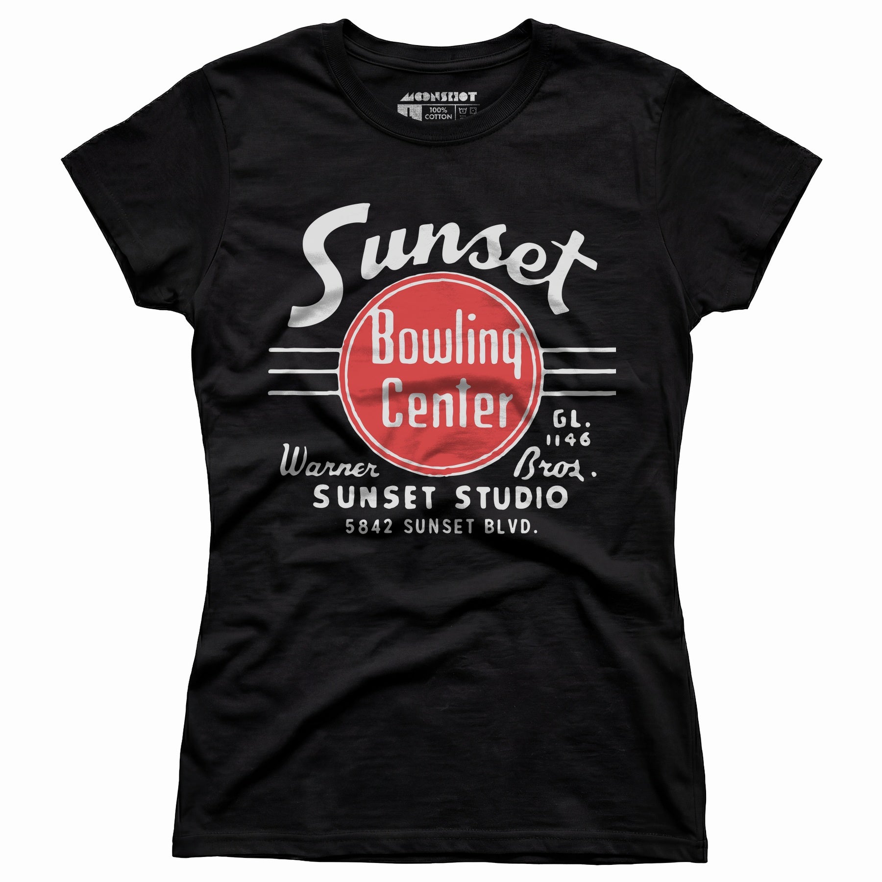Sunset Bowling Center v2 - Hollywood, CA - Vintage Bowling Alley - Women's T-Shirt