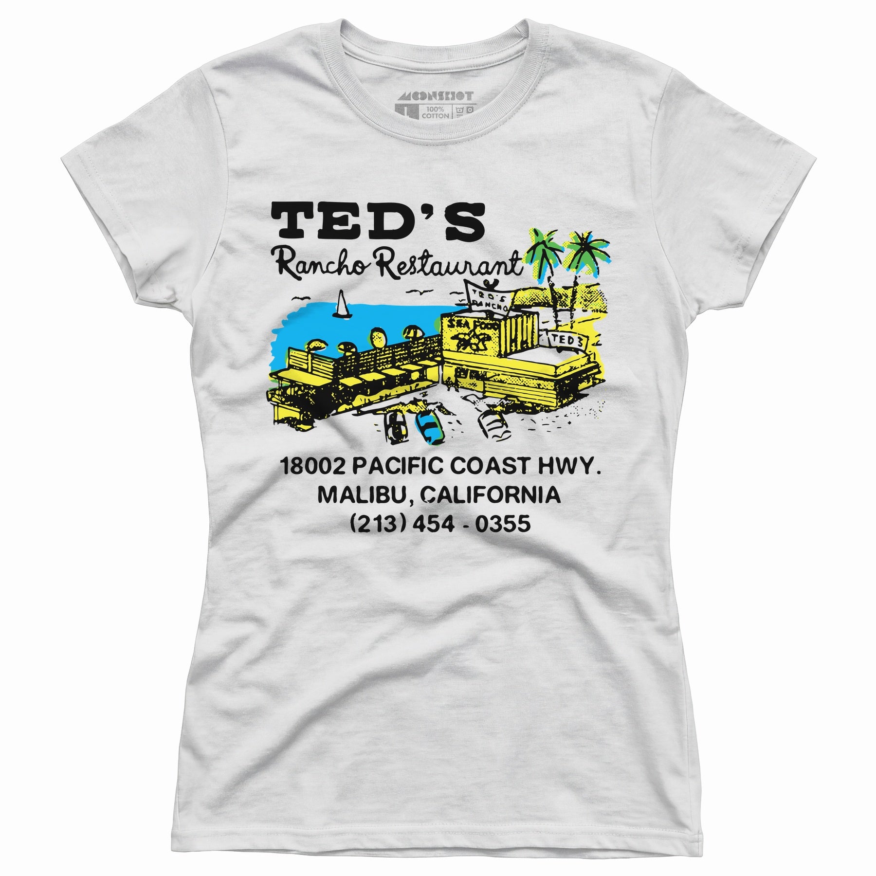 Ted's Rancho Restaurant - Malibu, CA - Vintage Restaurant - Women's T-Shirt