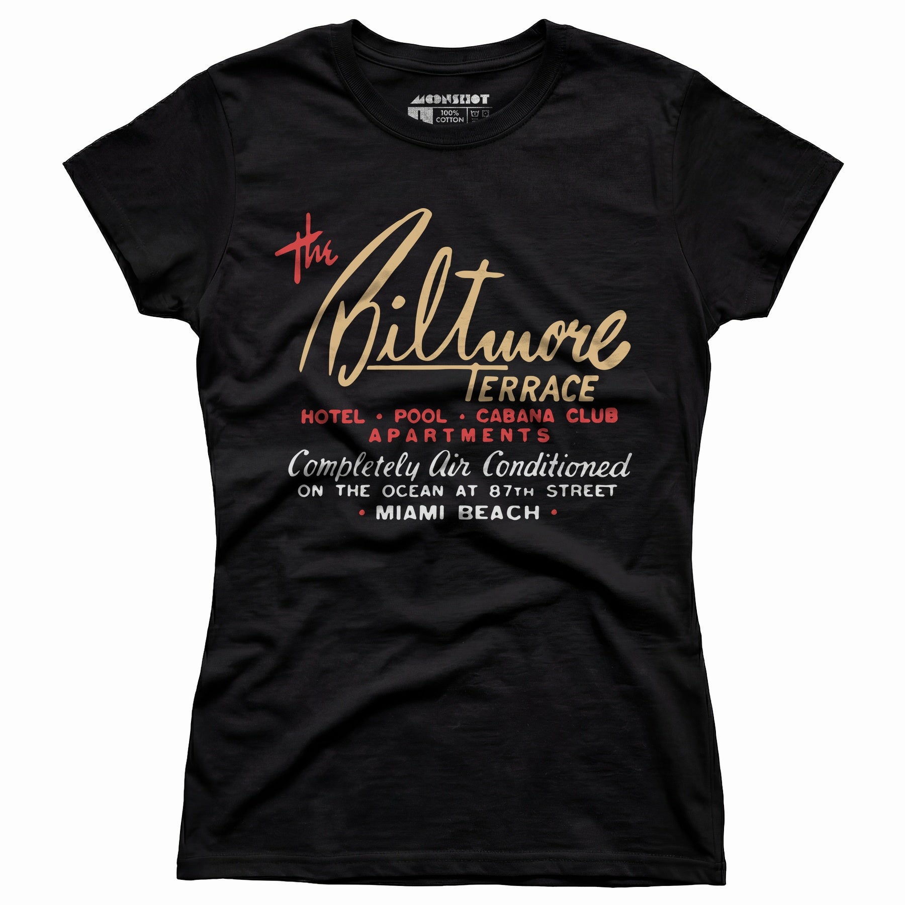 The Biltmore Terrace - Miami Beach, FL - Vintage Hotel - Women's T-Shirt