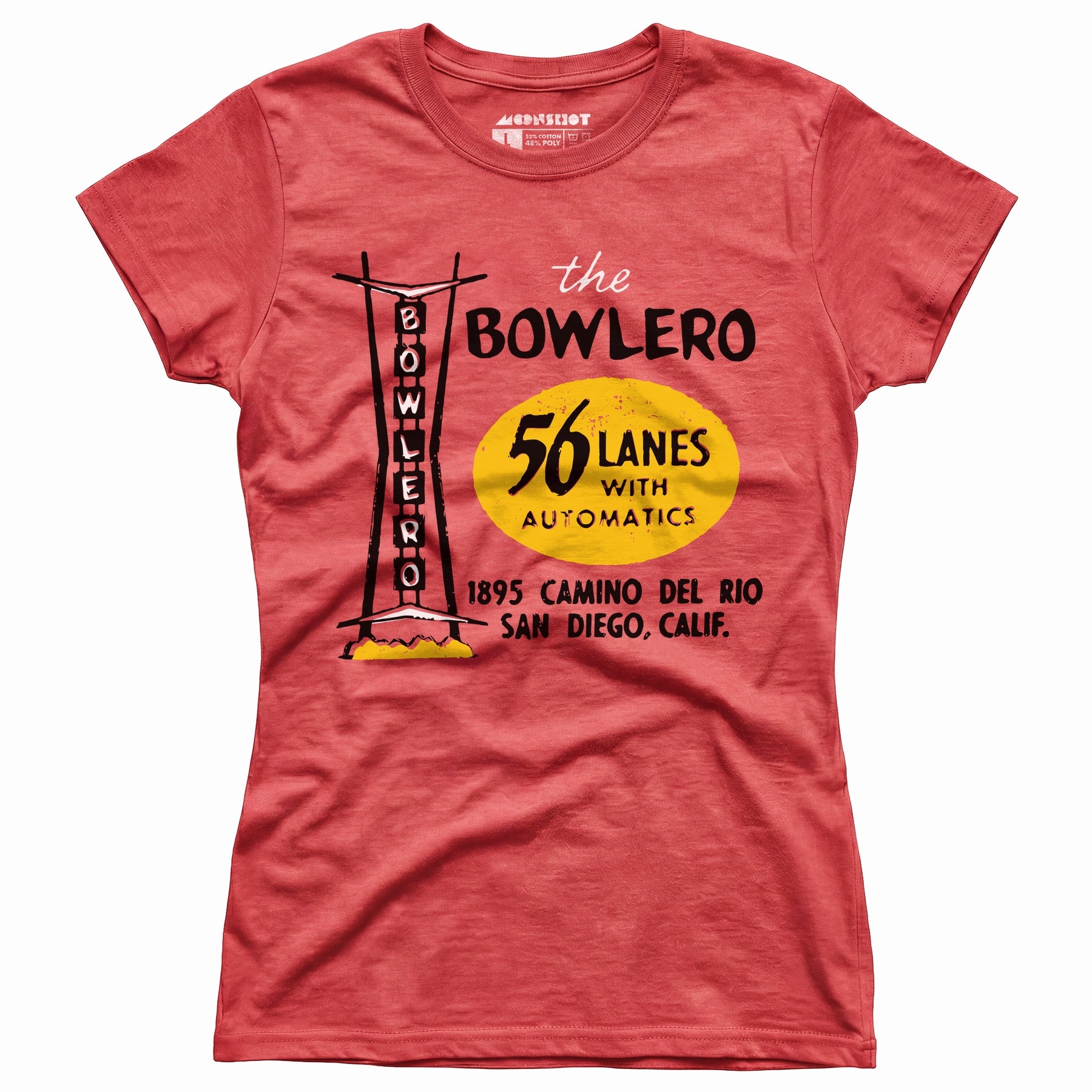 The Bowlero - San Diego, CA - Vintage Bowling Alley - Women's T-Shirt