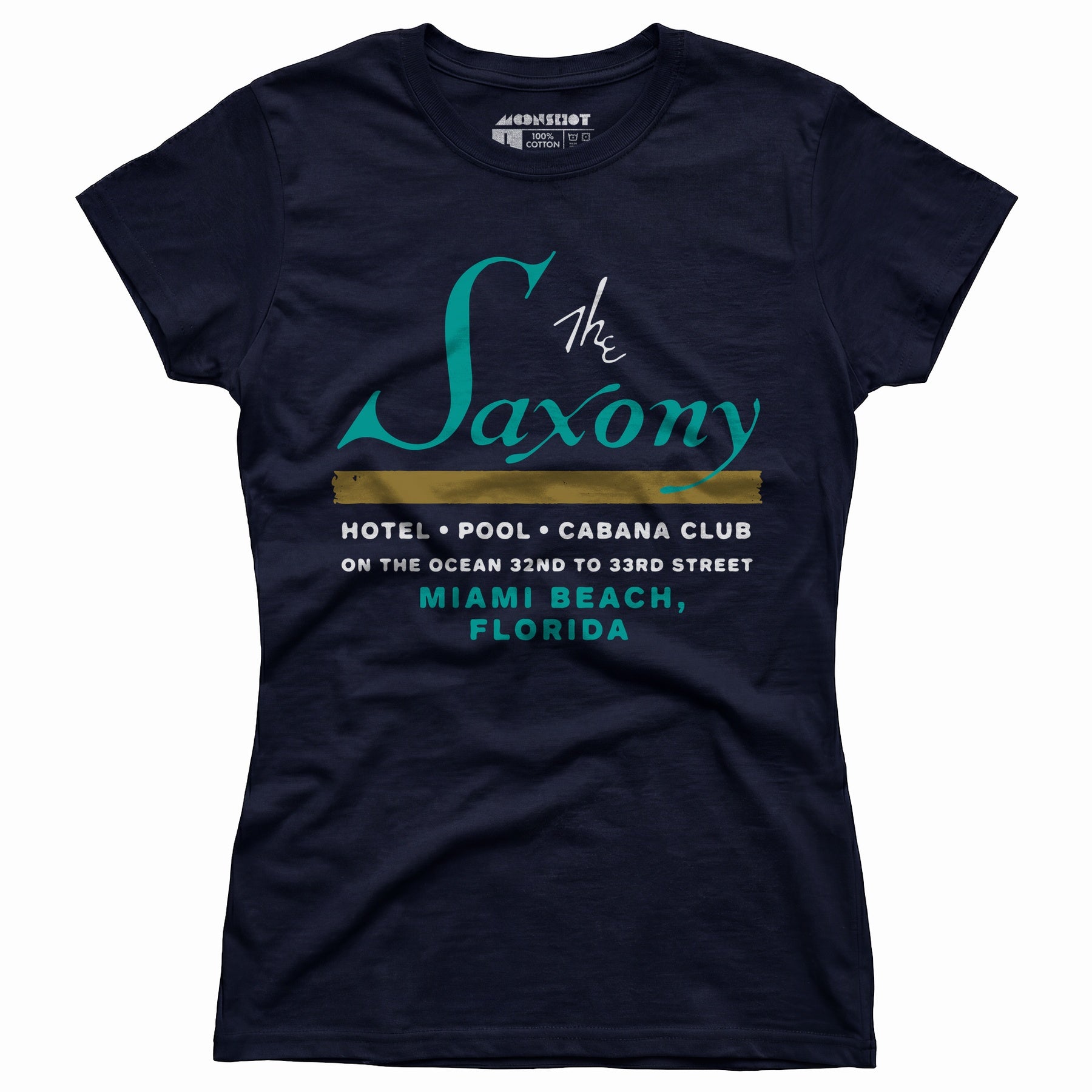 The Saxony - Miami Beach, FL - Vintage Hotel - Women's T-Shirt