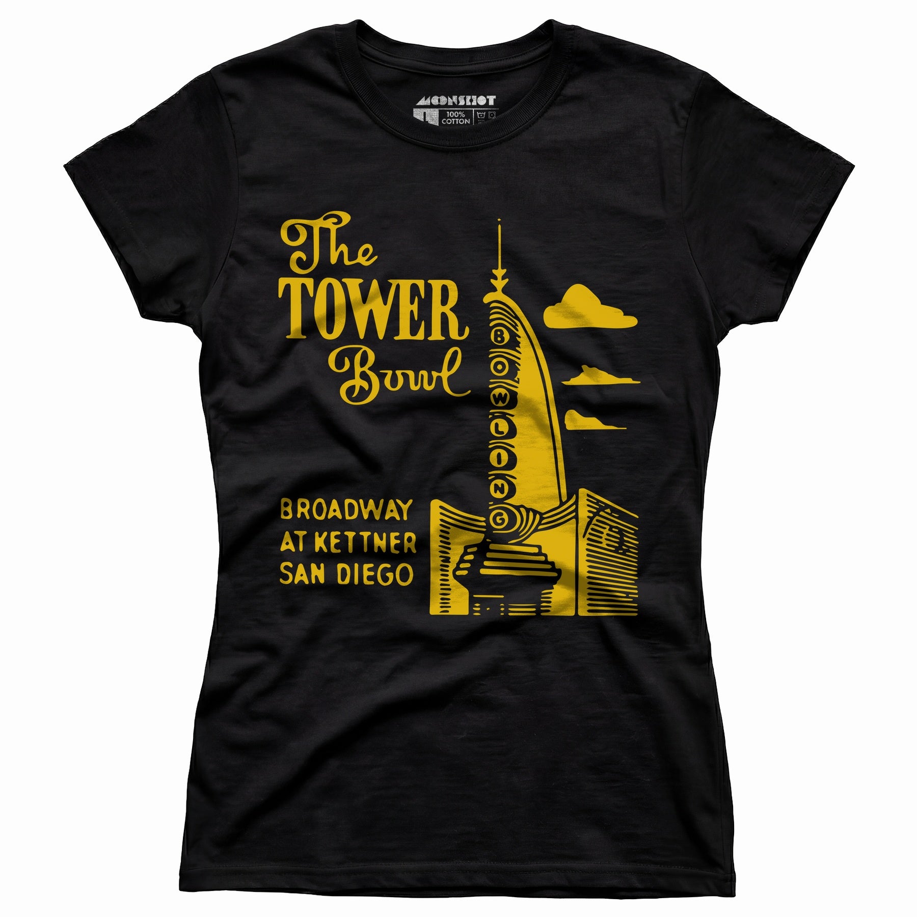 The Tower Bowl - San Diego, CA - Vintage Bowling Alley - Women's T-Shirt