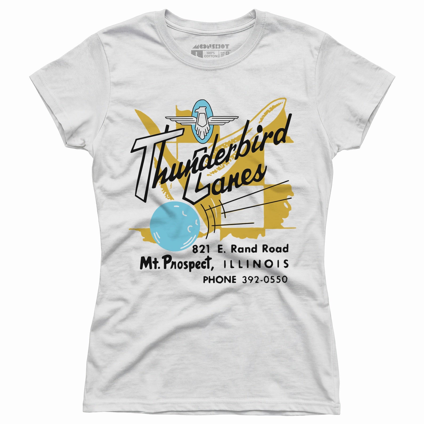 Thunderbird Lanes - Mt. Prospect, IL - Vintage Bowling Alley - Women's T-Shirt